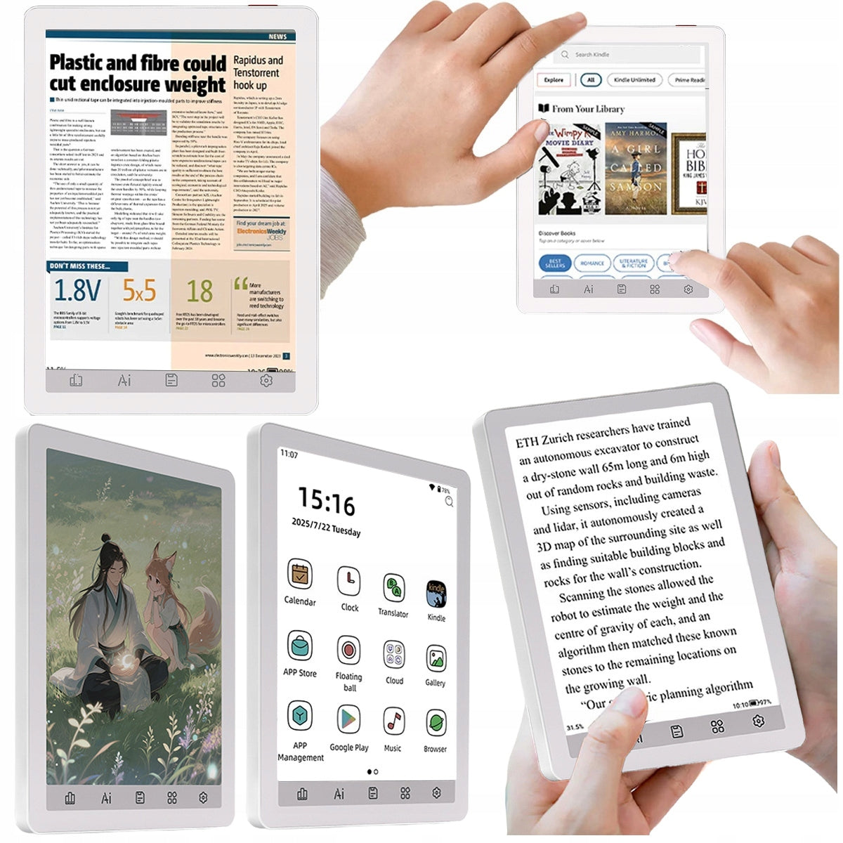 BIGME B6 E-book reader notebook 4/64 GB 6” E-ink color backlit touch