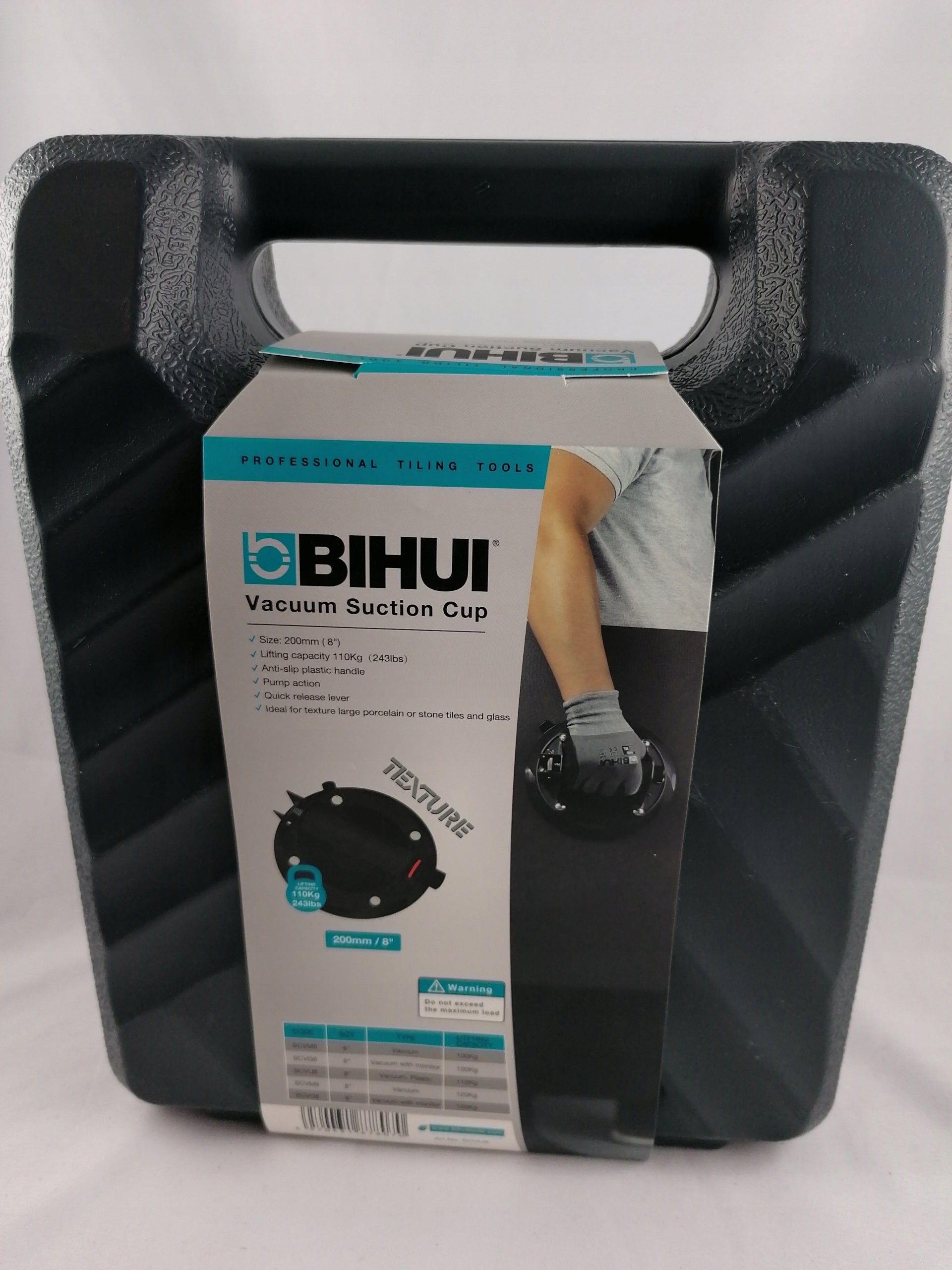 BIHUI MANUAL SUCTION CUP 20cm (lift capacity 110kg) for glass tiles Series SCVU8