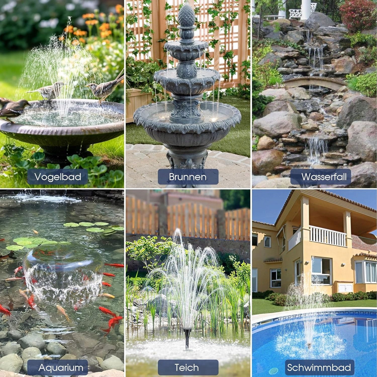 BILING 12W SOLAR PUMP FOR POND WATER 605 L/H, GARDEN FOUNTAIN Manufacturer Biling