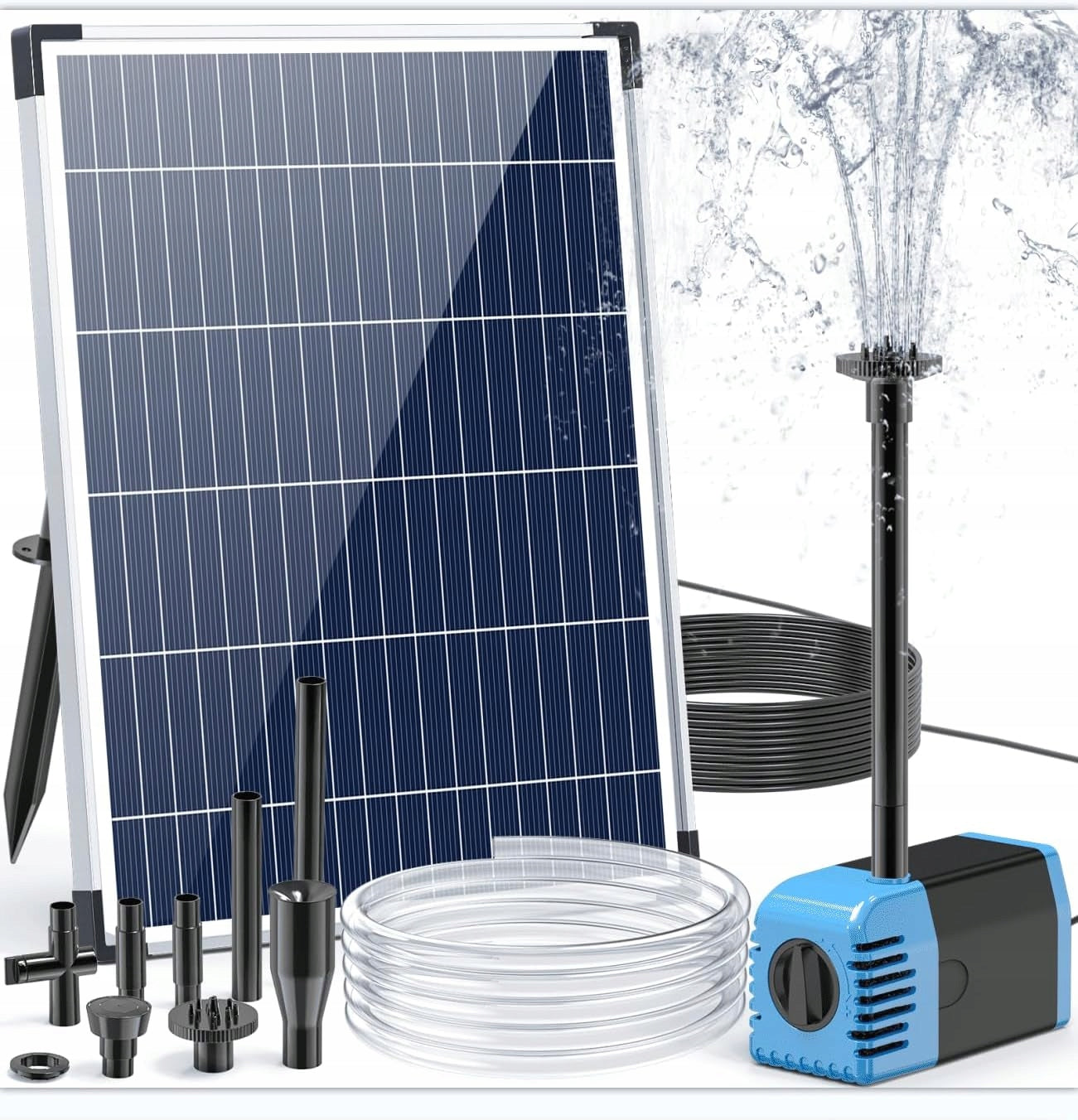 BILING 12W SOLAR PUMP FOR POND WATER 605 L/H, GARDEN FOUNTAIN