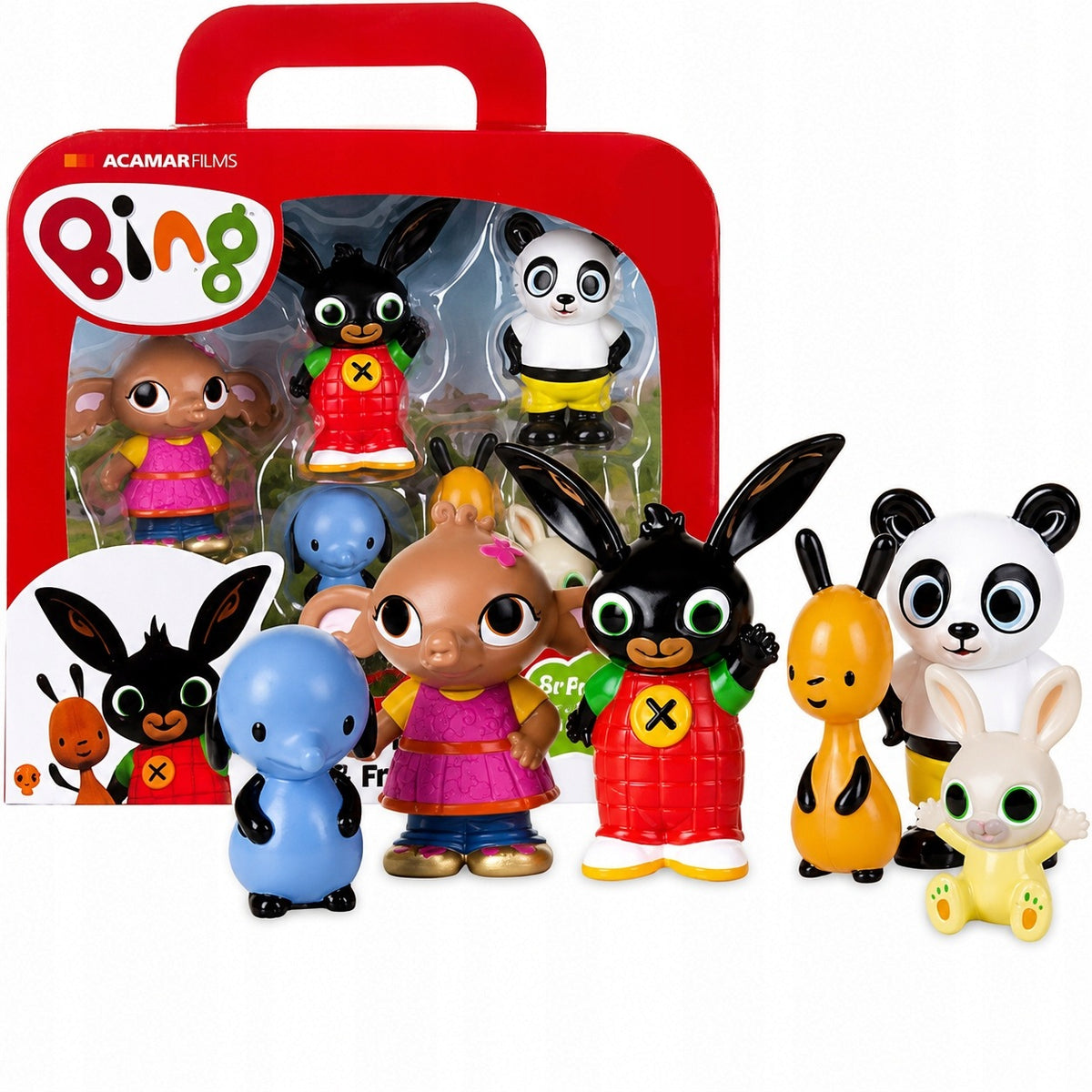 BING AND FRIENDS set of 6 Bing Sula Pando Flop Charlie Amma figurines