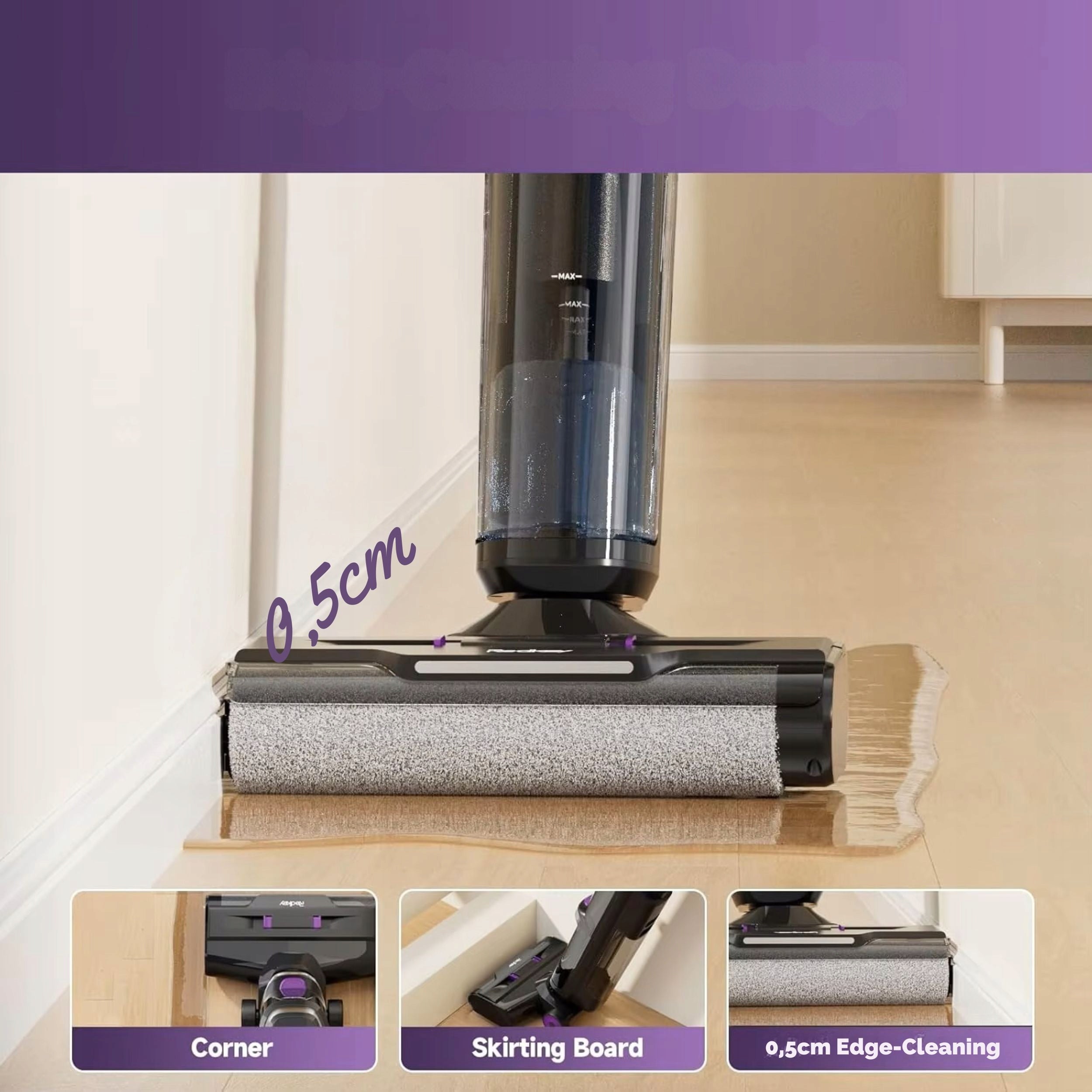 BIONIC VACUUM CLEANER MOP 3in1 REDKEY W15 WIRELESS SELF-CLEANING Dirty water tank capacity 600 l