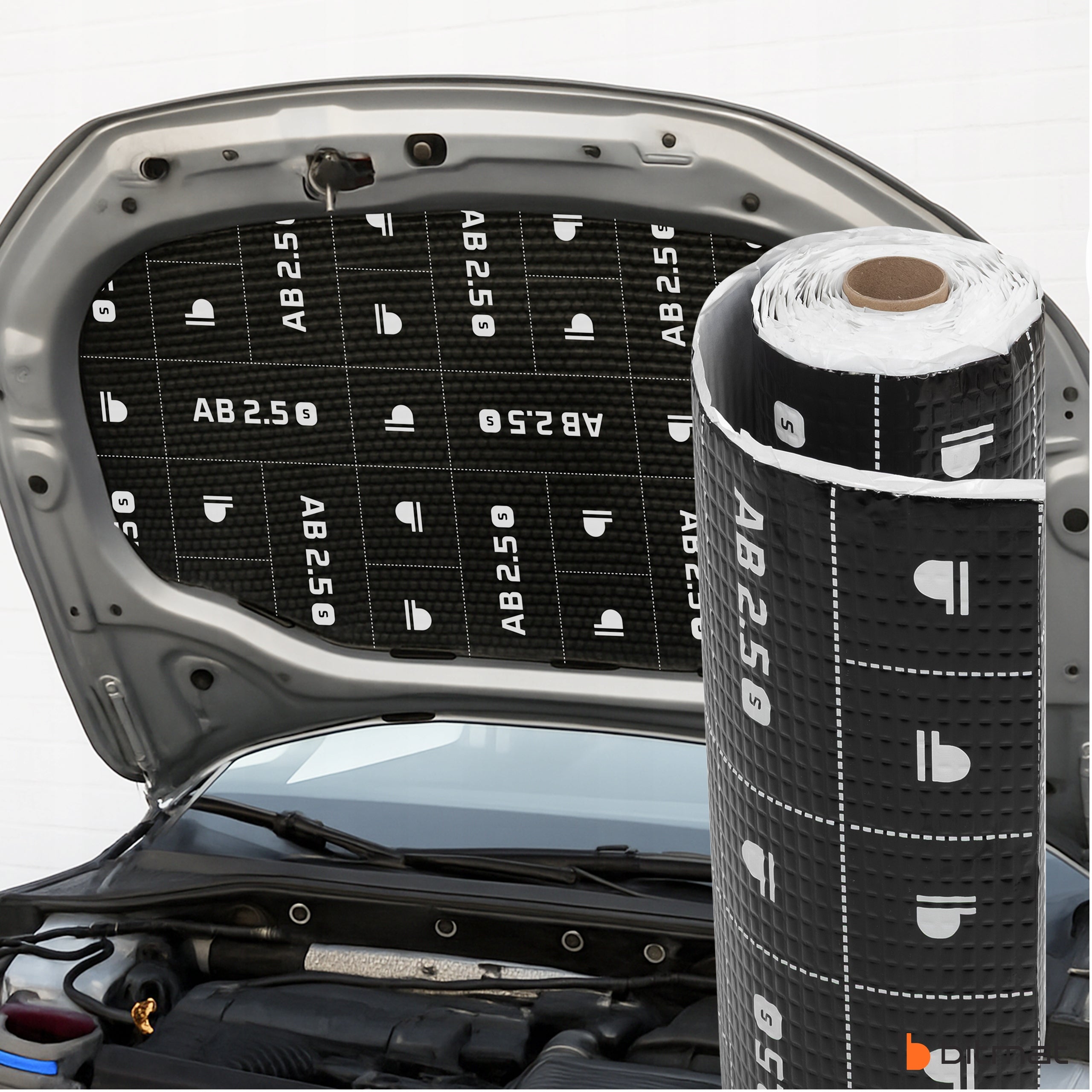 BITUMINOUS BUTYL SOUNDPROOFING MAT BUTYL 2,5mm Manufacturer code AB25 ROLKA + WAŁEK