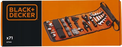 BLACK+DECKER 71-dílná sada nářadí pro motorová vozidla A7144 Manufacturer code A7144-XJ