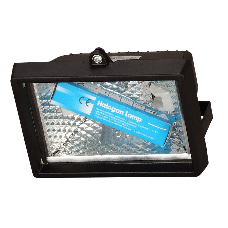 BLACK HALOGEN LUMINAIRE 230V 500W + FILAMENT Batteries included no