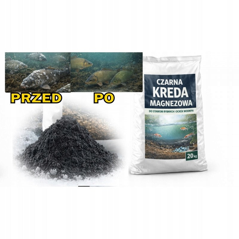 BLACK MAGNESIUM CHALK 20 KG for ponds and fish ponds