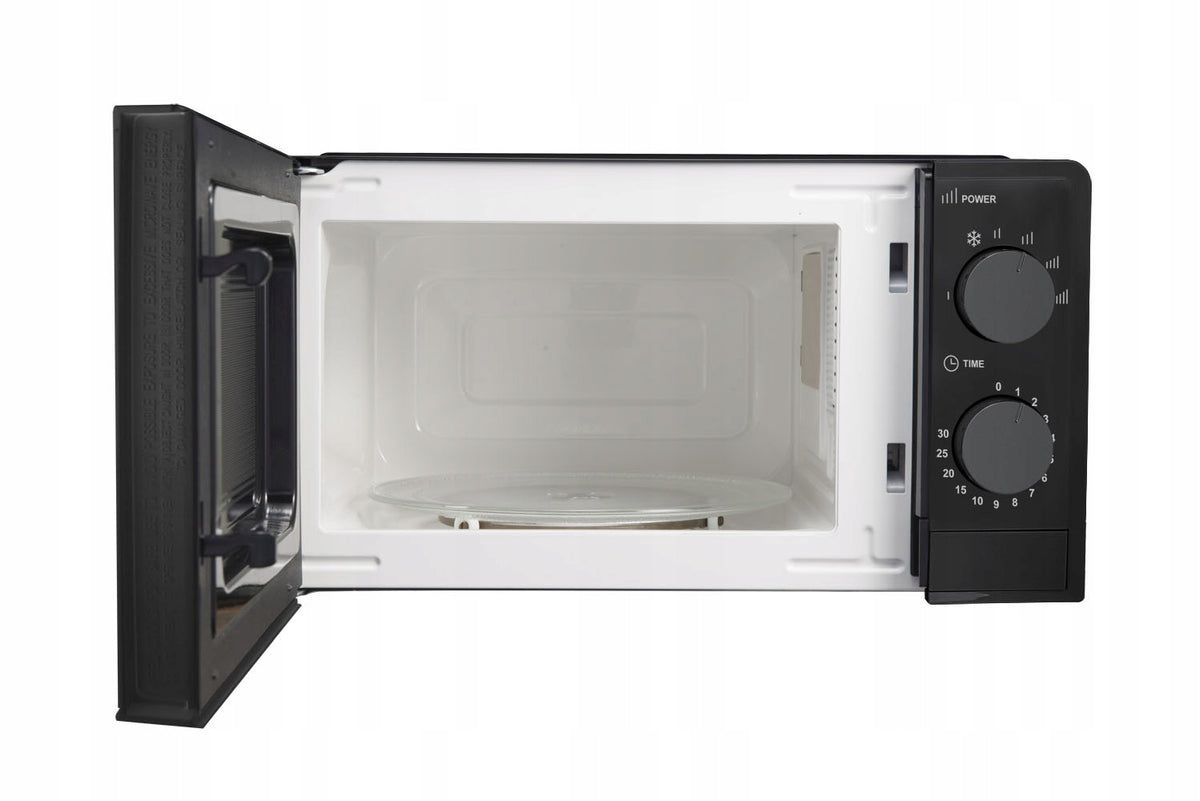 BLACK MICROWAVE OVEN Powerful MICROWAVE FREESTANDING 20L 1100W TIMER Manufacturer code 801035