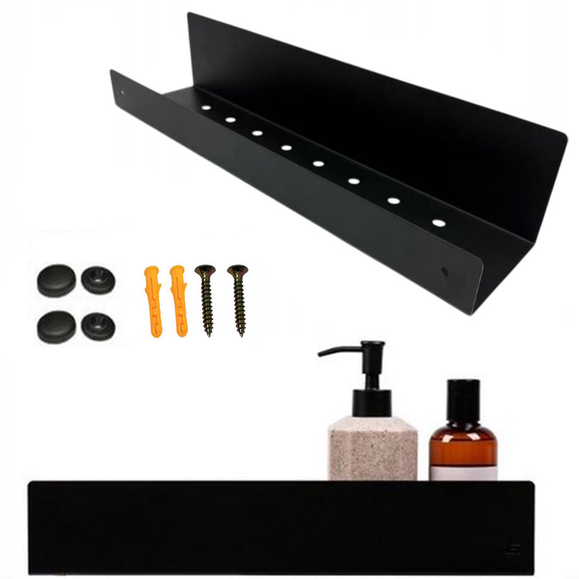 BLACK PREMIUM METAL SHOWER SHELF FOR BATHROOM HANGING 40 cm