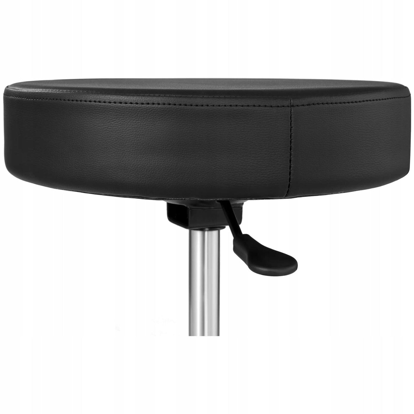 BLACK STOOL COSMETIC STOOL DURABLE WHEELS Seat width 34 cm