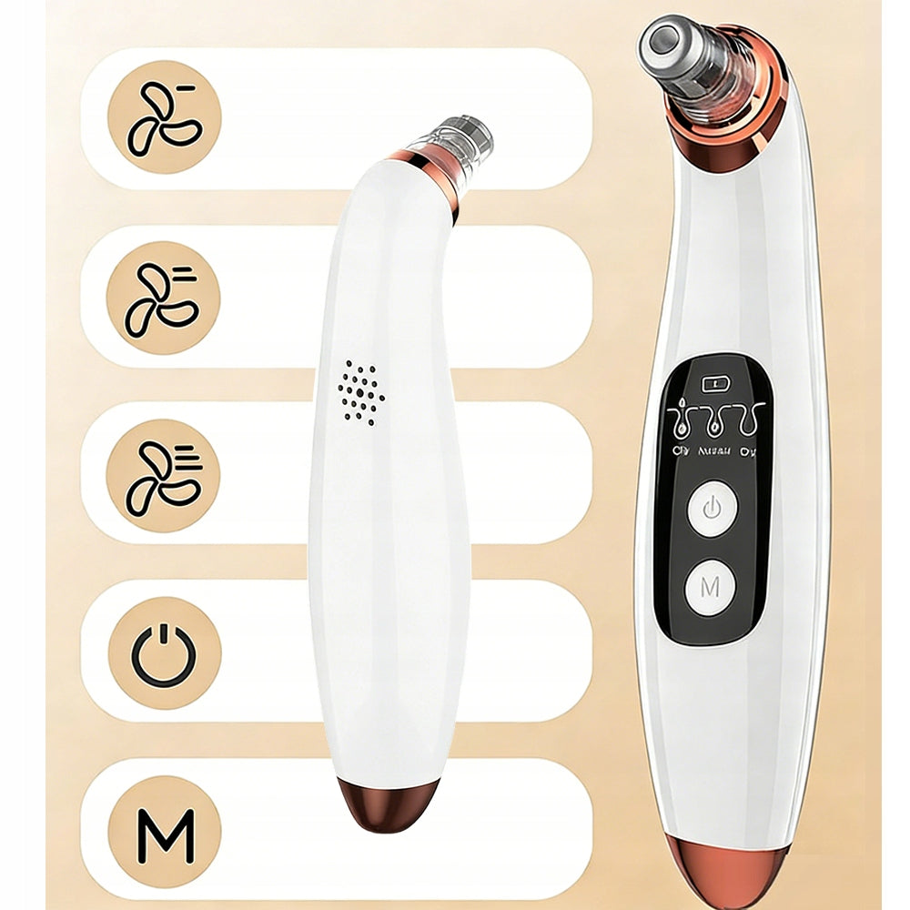 BLACKHEAD PORE VACUUM CLEANER 6 SUCTION TIPS 3 LEVELS OF USB POWER Brand no brand