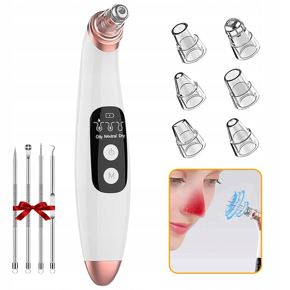 BLACKHEAD VACUUM CLEANER ELECTRIC LCD 3 LEVELS SUCTION PORE CLEANSING