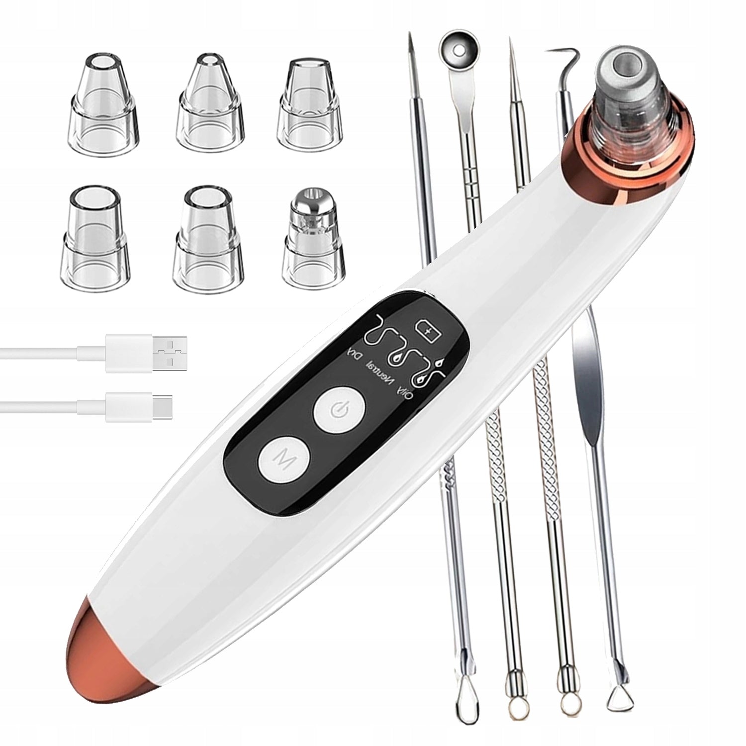 BLACKHEAD VACUUM CLEANER HYDRABRASION FOR CLEANING PORES 3. GEAR 6in1 400mAh