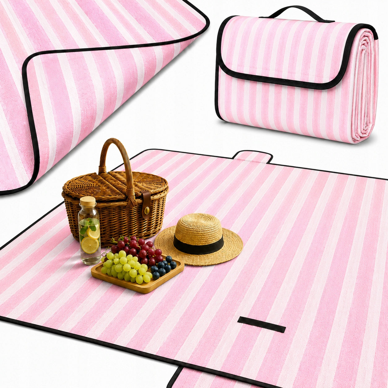 BLANKET BEACH PICNIC MAT 200 x 90 CM – FOLDABLE, LIGHTWEIGHT FOR A FAMILY OF CHILDREN