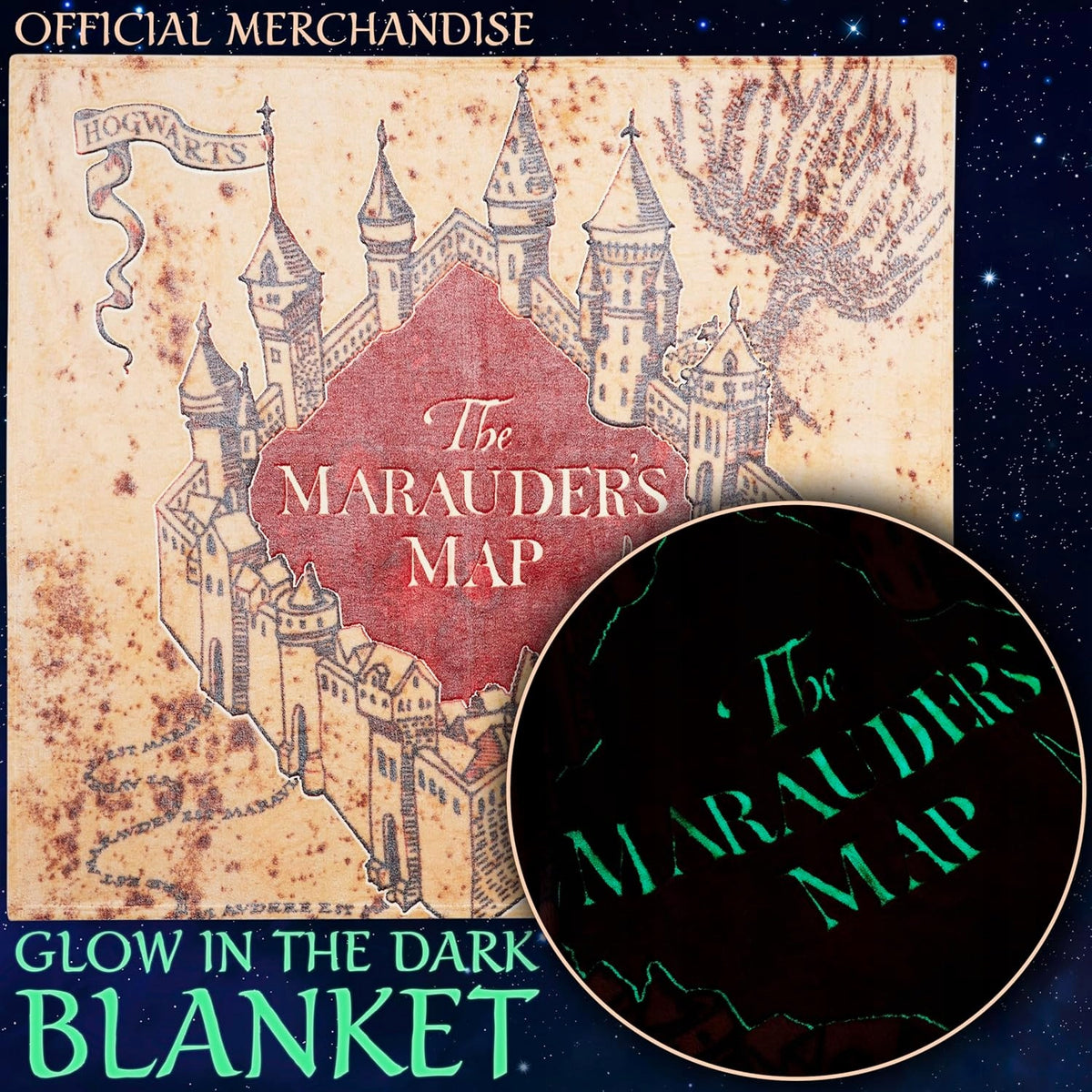 BLANKET GLOW-IN-THE-DARK HARRY POTTER - THE PERFECT GIFT FOR FANS Brand Harry Potter