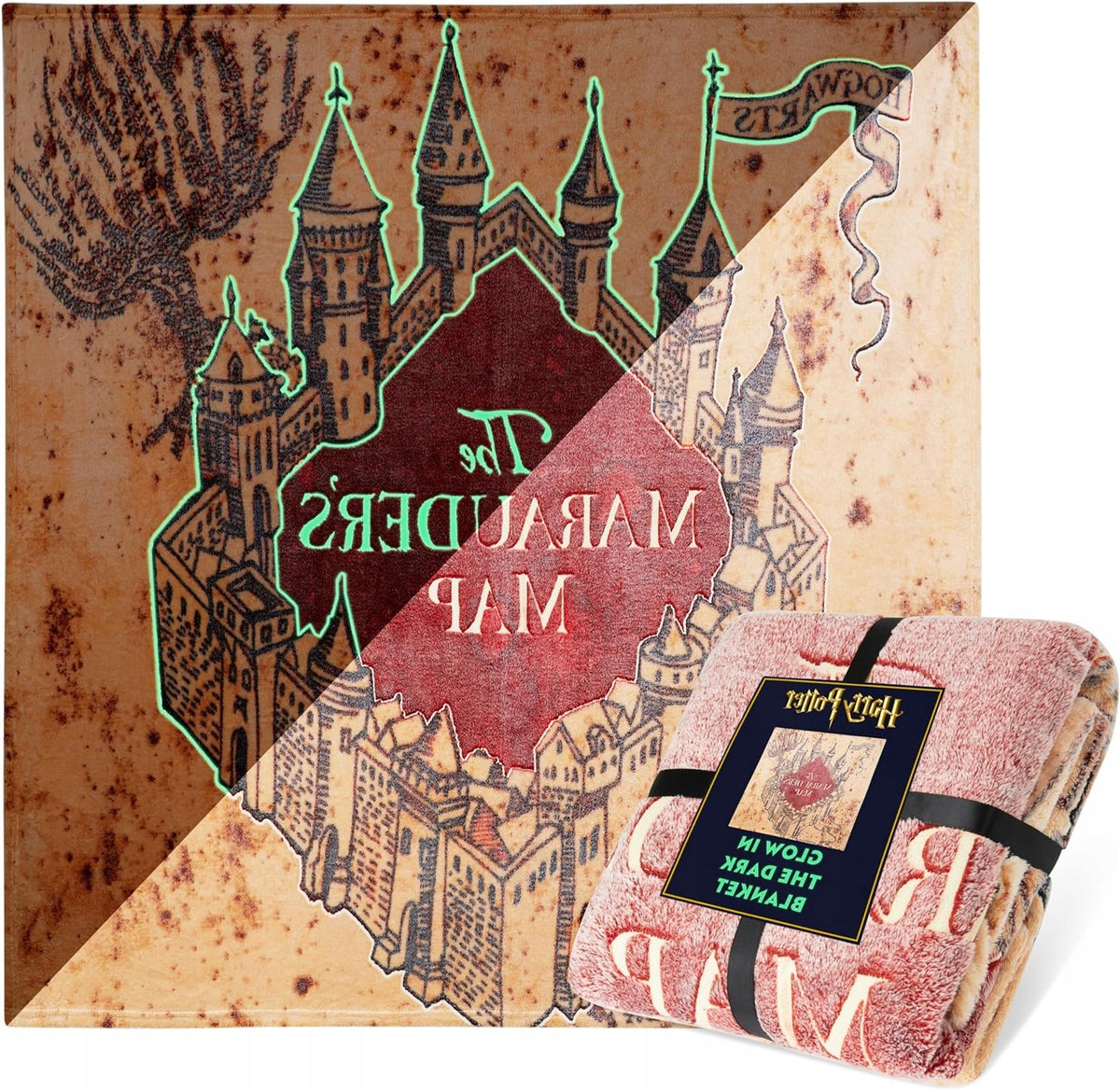 BLANKET GLOW-IN-THE-DARK HARRY POTTER - THE PERFECT GIFT FOR FANS
