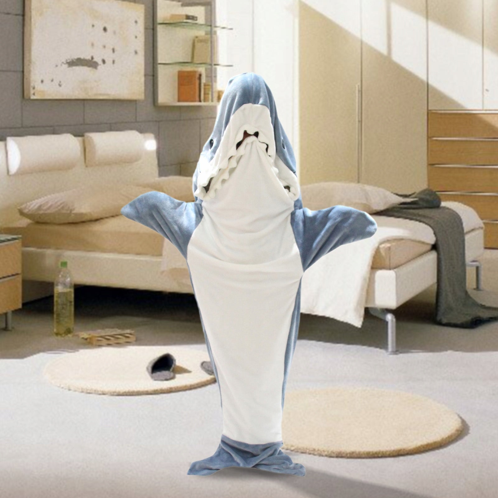 BLANKET SHARK PAJAMAS SLEEPING BAG COSTUME BLUE SIZE 170CM Brand no brand