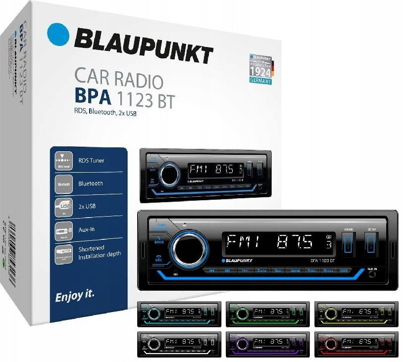 BLAUPUNKT BPA1123BT CAR RADIO /BLUETOOTH, MP3, WMA, USB, AUX ,1 DIN Manufacturer code 4260499853136