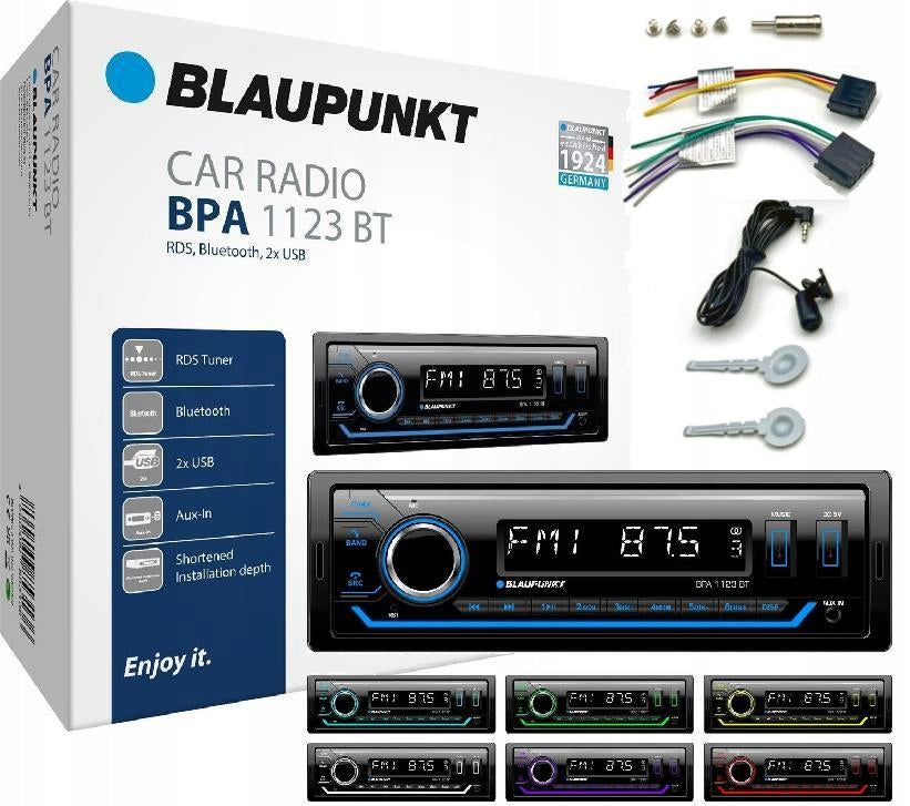 BLAUPUNKT BPA1123BT CAR RADIO /BLUETOOTH, MP3, WMA, USB, AUX ,1 DIN