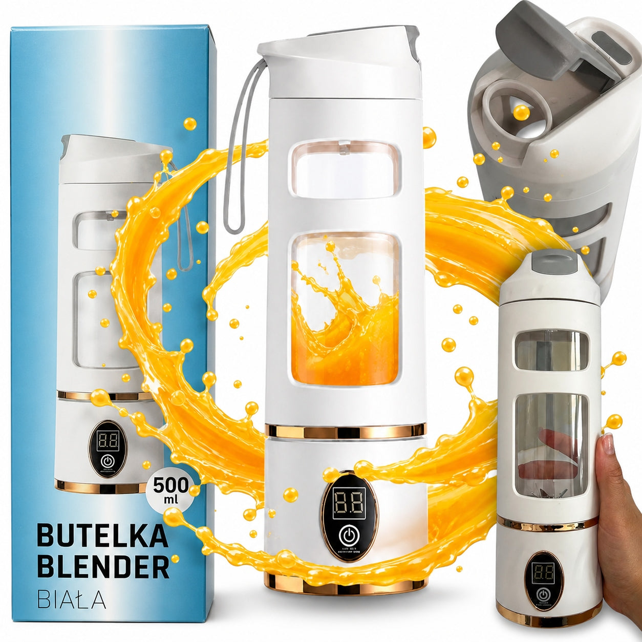BLENDER BOTTLE PORTABLE WIRELESS TOURIST ELECTRIC 500 ML
