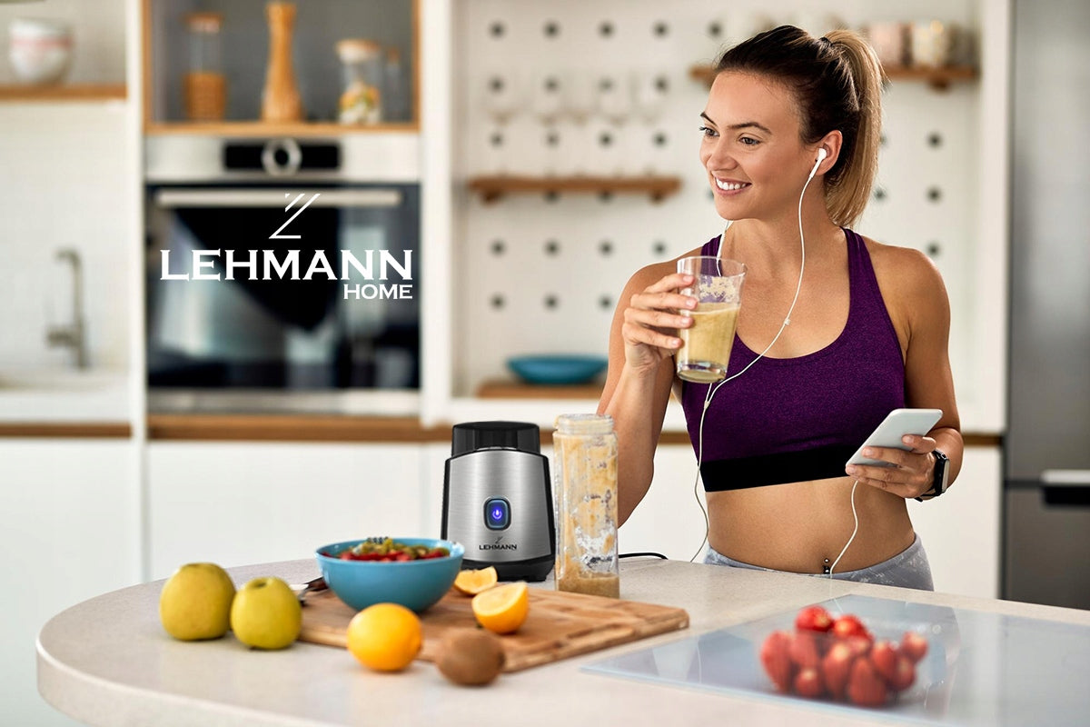 BLENDER CUP MIXER FOR SMOOTHIE COCKTAILS LEHMANN CRUSHES ICE 2 BOTTLES Packaging status original