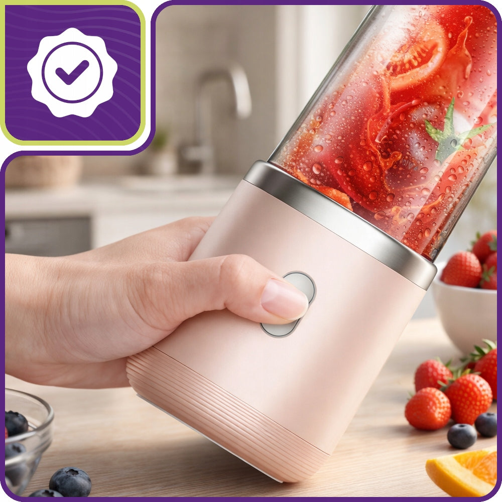 BLENDER CUP WIRELESS PORTABLE USB PINK SHAKER 400ml WATER BOTTLE Manufacturer code Blender do owoców soku