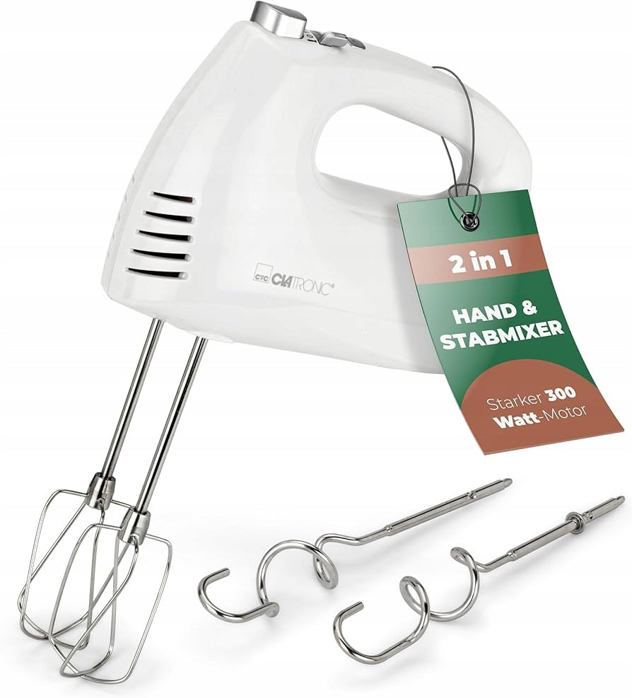 BLENDER MIXER FOOD PROCESSOR HANDHELD 3in1 CLATRONIC HM 3524 WHITE
