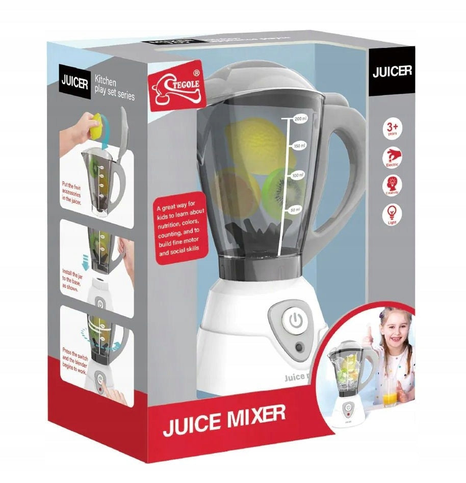 BLENDER MIXER ROBOT BATTERY OPERATED WITH AGD LIGHT + FRUIT KITCHEN SET Manufacturer code K9906