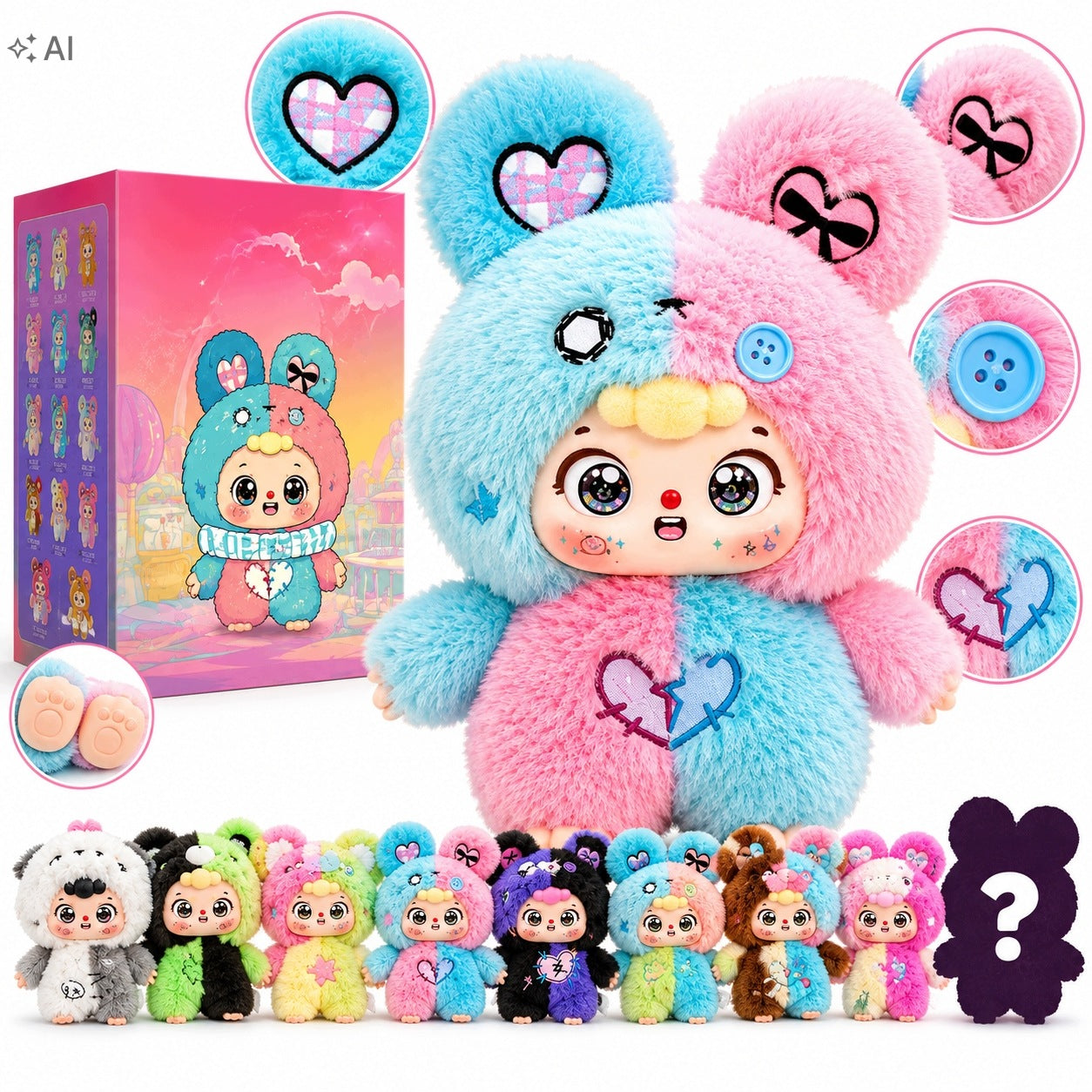 BLIND BOX COLLECTIBLE FIGURINE DOUBAO Y2K MILLENNIUM PARTY Packaging status original