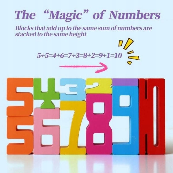 BLOCKS FOR LEARNING TO COUNT WOODEN MATH PUZZLE NUMBLOCK 20 PCS Brand no brand