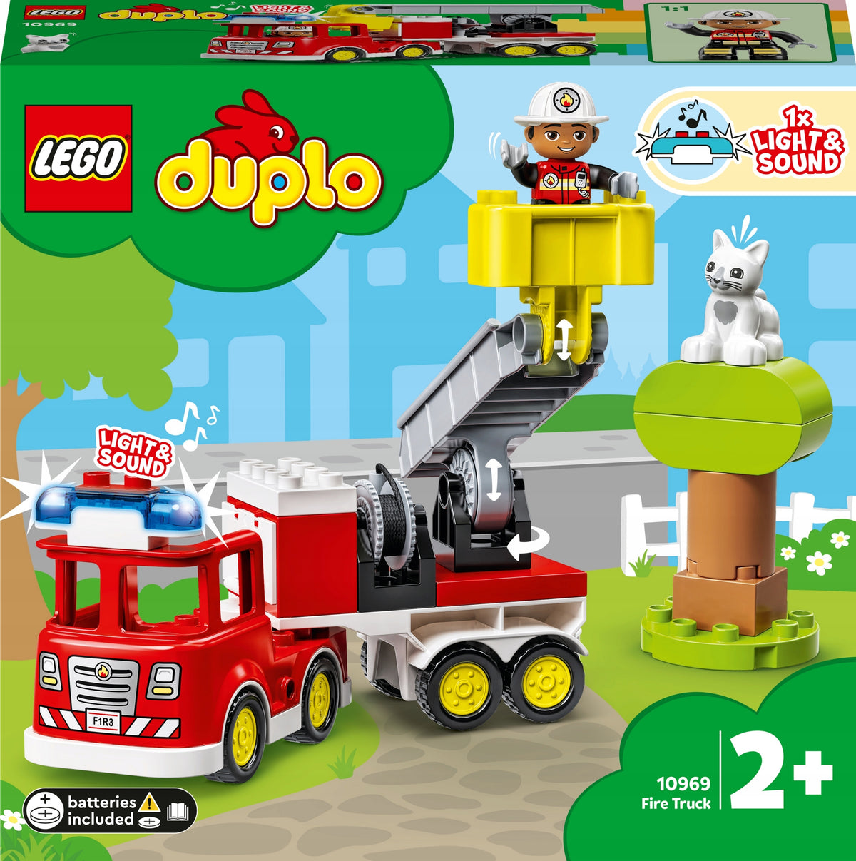 BLOCKS LEGO DUPLO FIRE TRUCK CAT ON A TREE RESCUE MISSION FOR CHILDREN Product number 10592
