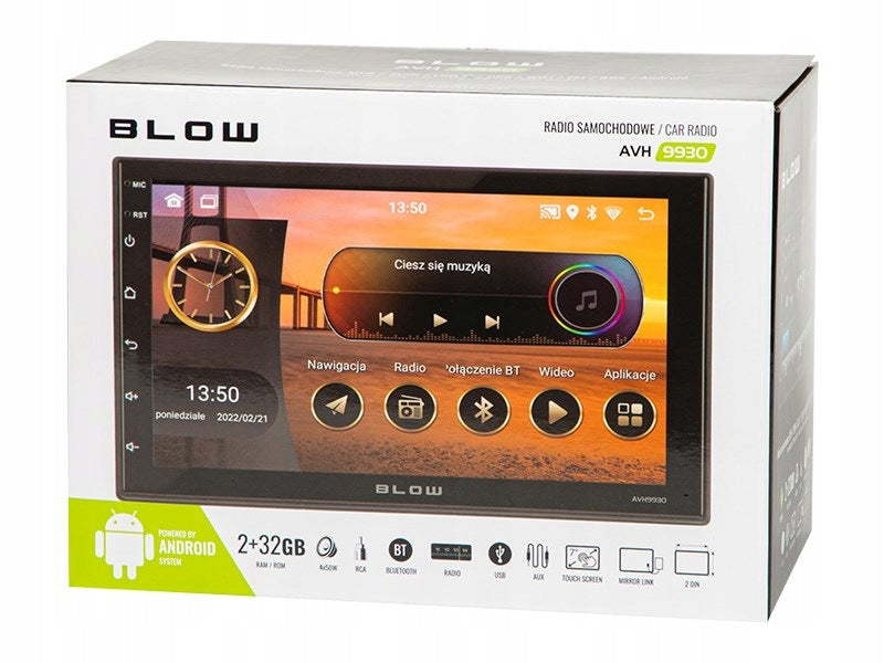 BLOW RADIO AVH-9930 2DIN 7 GPS ANDROID Brand Blow