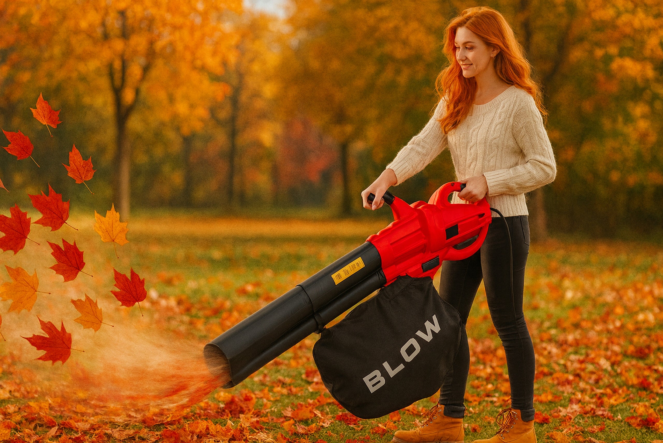 BLOWER LEAF VACUUM CLEANER ELECTRIC GARDEN SHREDDER 3500W 42L 3IN1 Output 13.6 m3/min