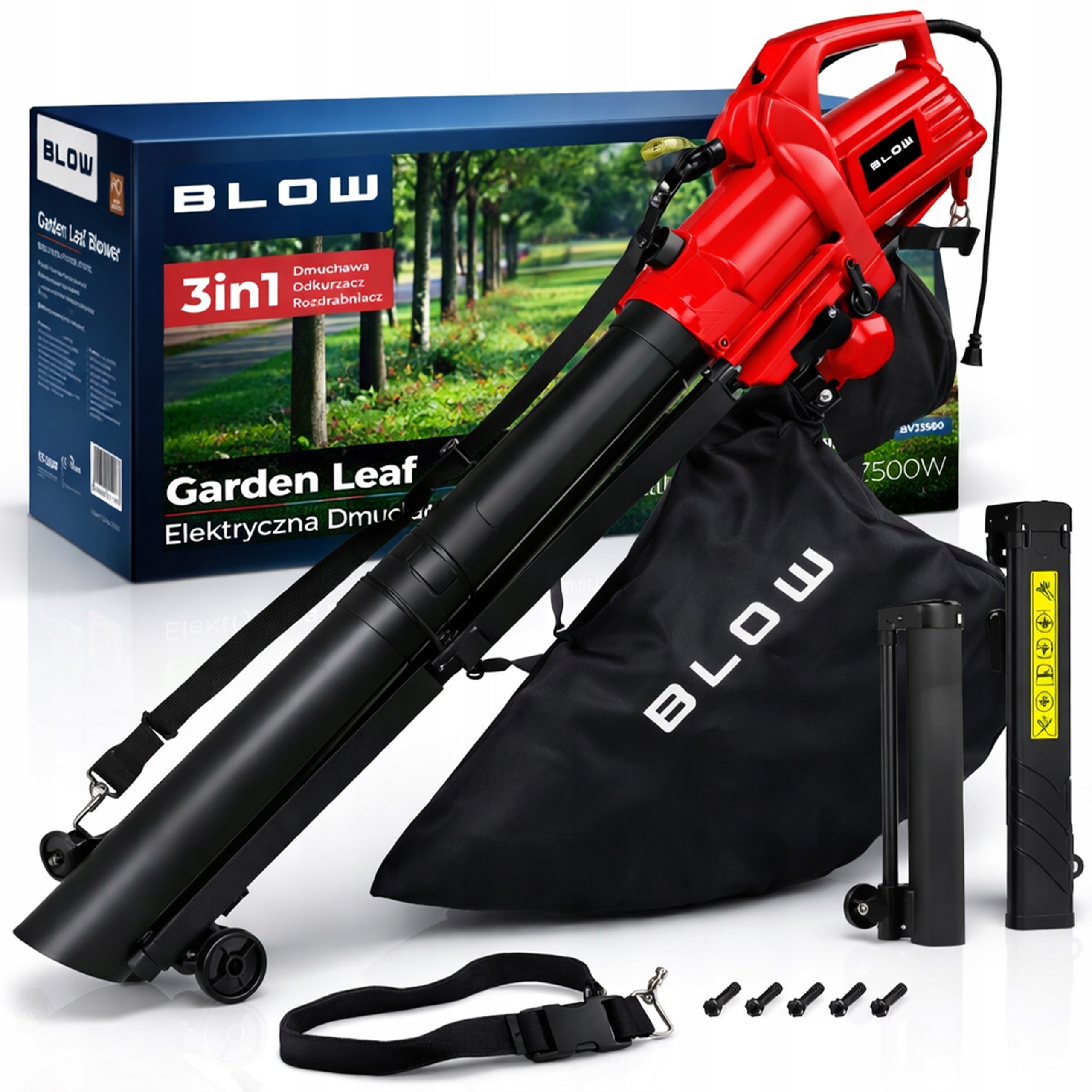 BLOWER LEAF VACUUM CLEANER ELECTRIC GARDEN SHREDDER 3500W 42L 3IN1