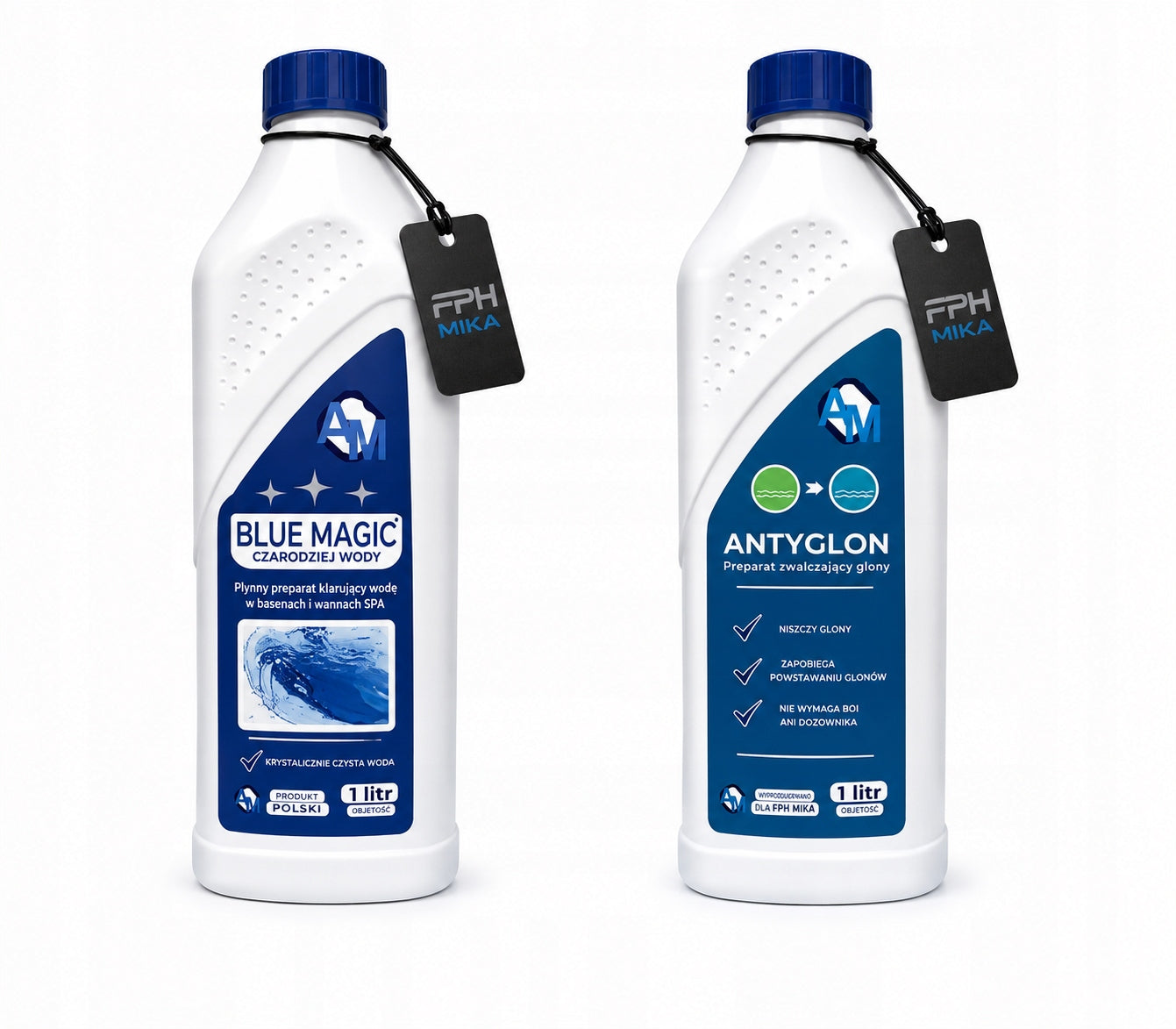 BLUE MAGIC POOL CHEMISTRY SET 1L azure water effect + ANTIGLONE 1L