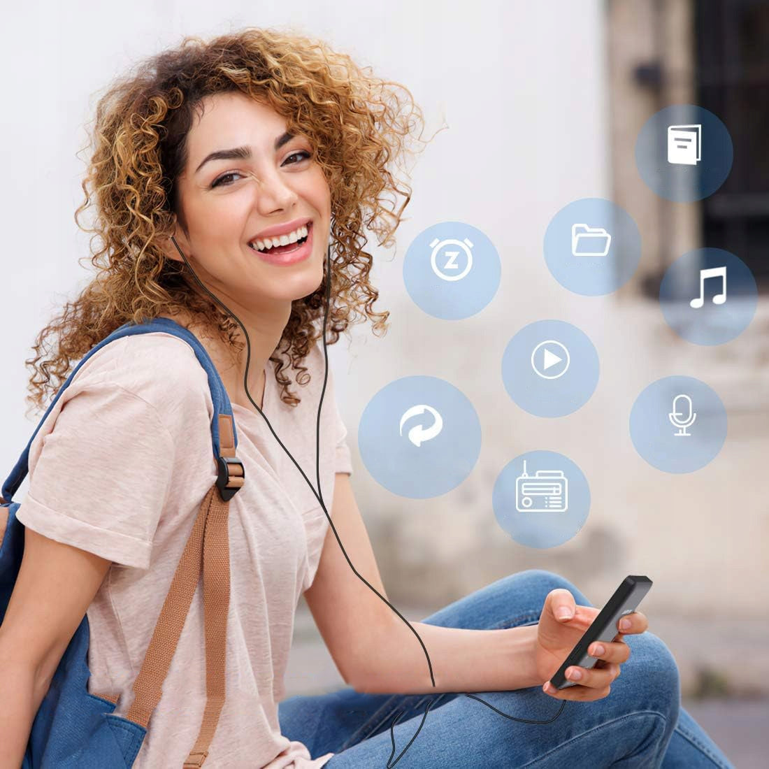 BLUETOOTH 5.0 MP3 PLAYER, PORTABLE HIFI MUSIC PLAYER, FM RADIO Manufacturer code odtwarzacz mp3 walkman