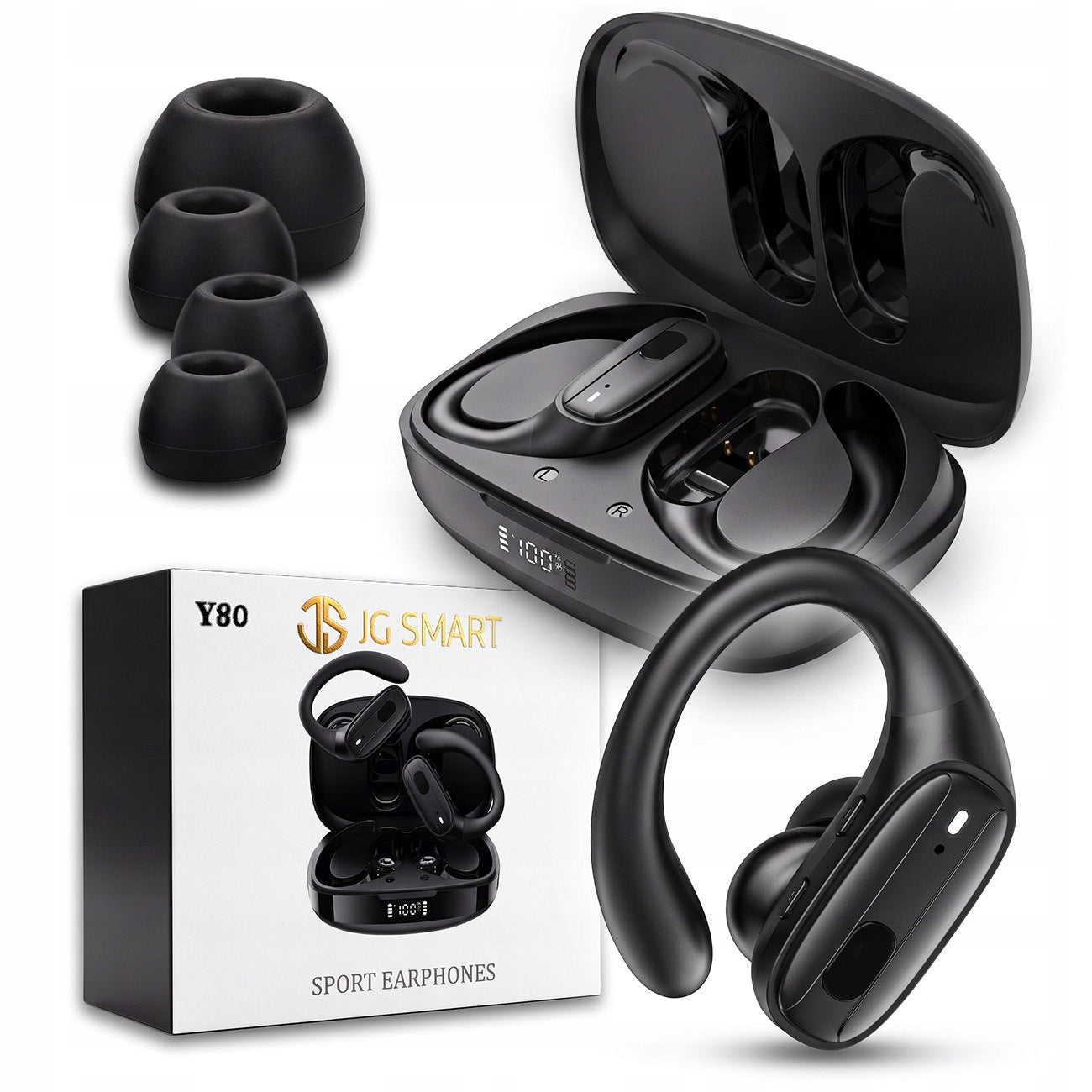 BLUETOOTH 5.3 ANC ENC WIRELESS IN-EAR HEADPHONES Black