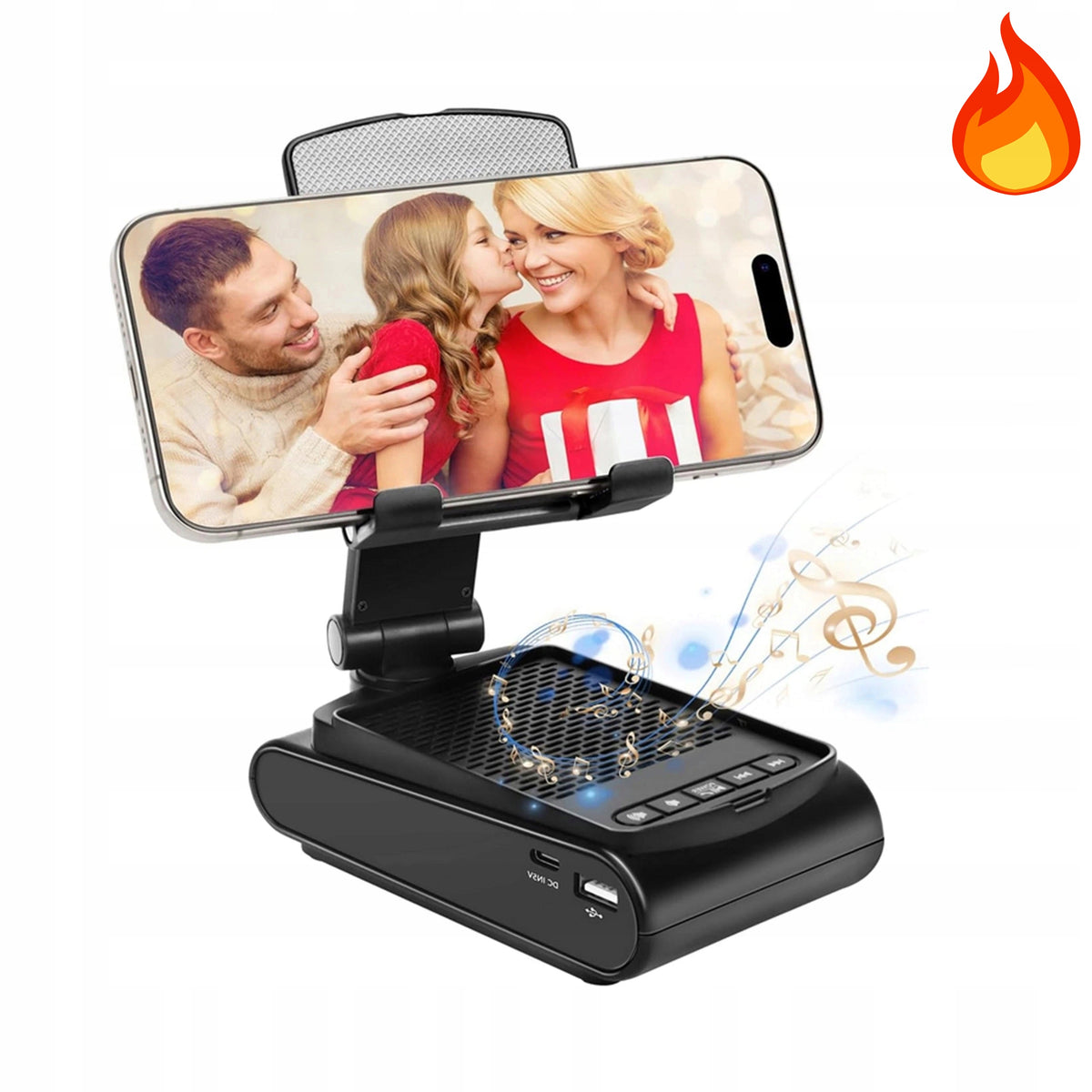 BLUETOOTH 51 SPEAKER WITH ROTATING PHONE HOLDER ADJUSTABLE ANGLE