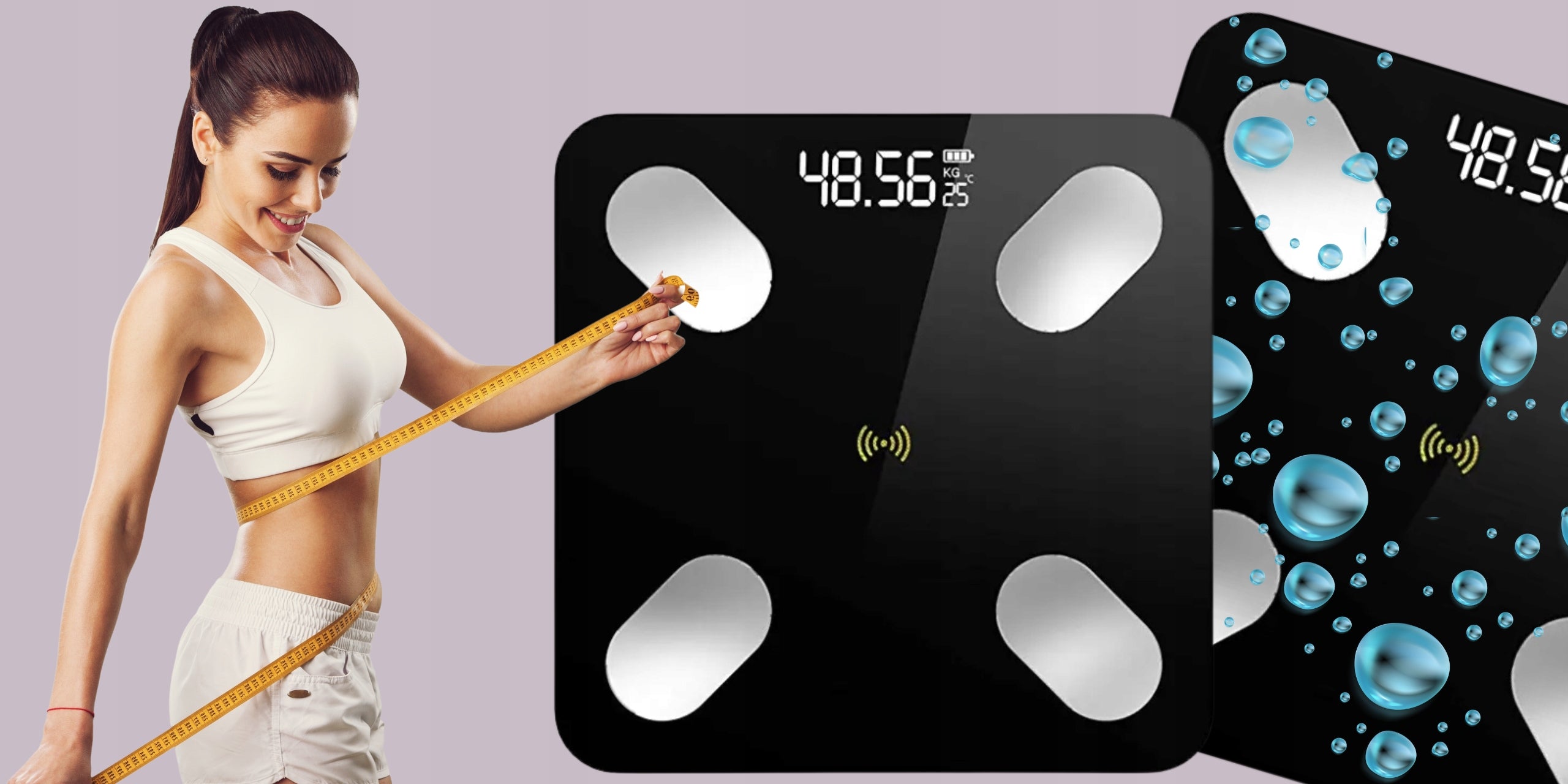 BLUETOOTH BATHROOM SCALE ANALYTICAL ELECTRONIC SMART + 25in1 APP Brand TopMac