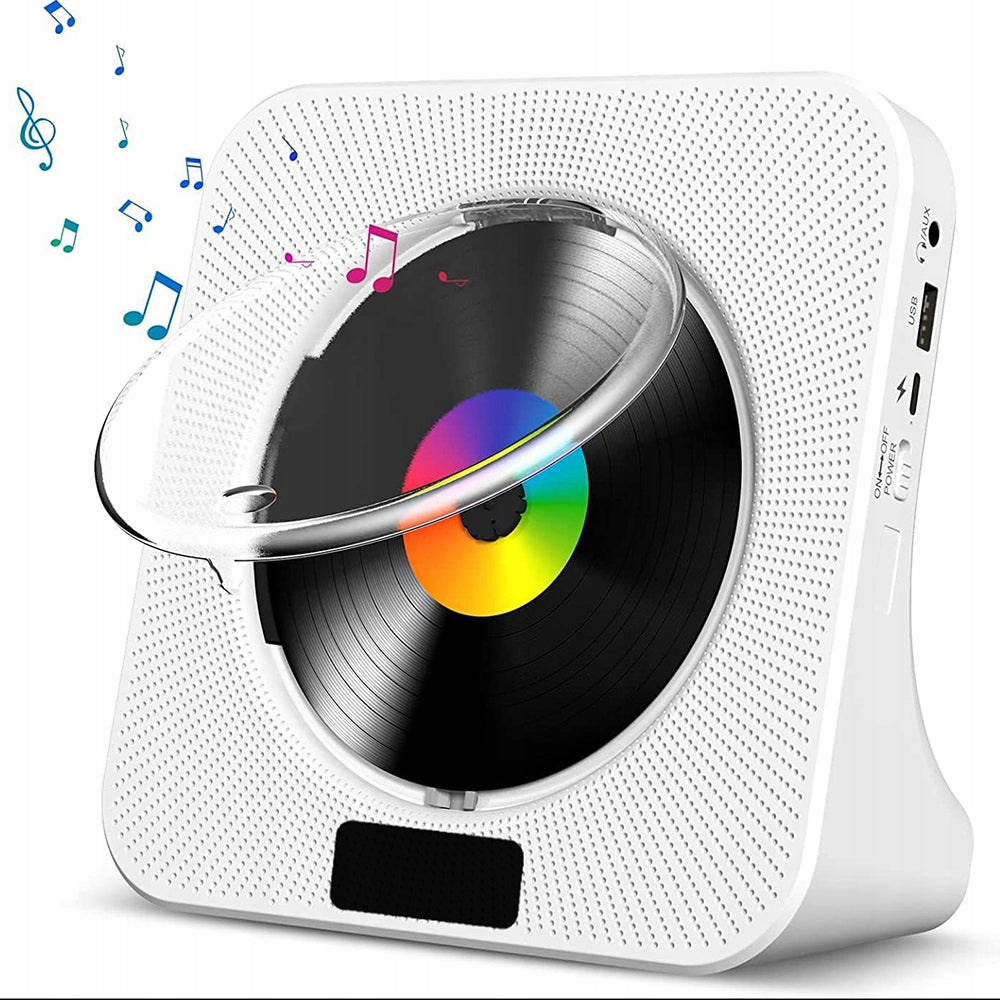 BLUETOOTH CD PLAYER 5.0 MP3 USB/AUX SPEAKERS WHITE WITH REMOTE CONTROL Brand no brand