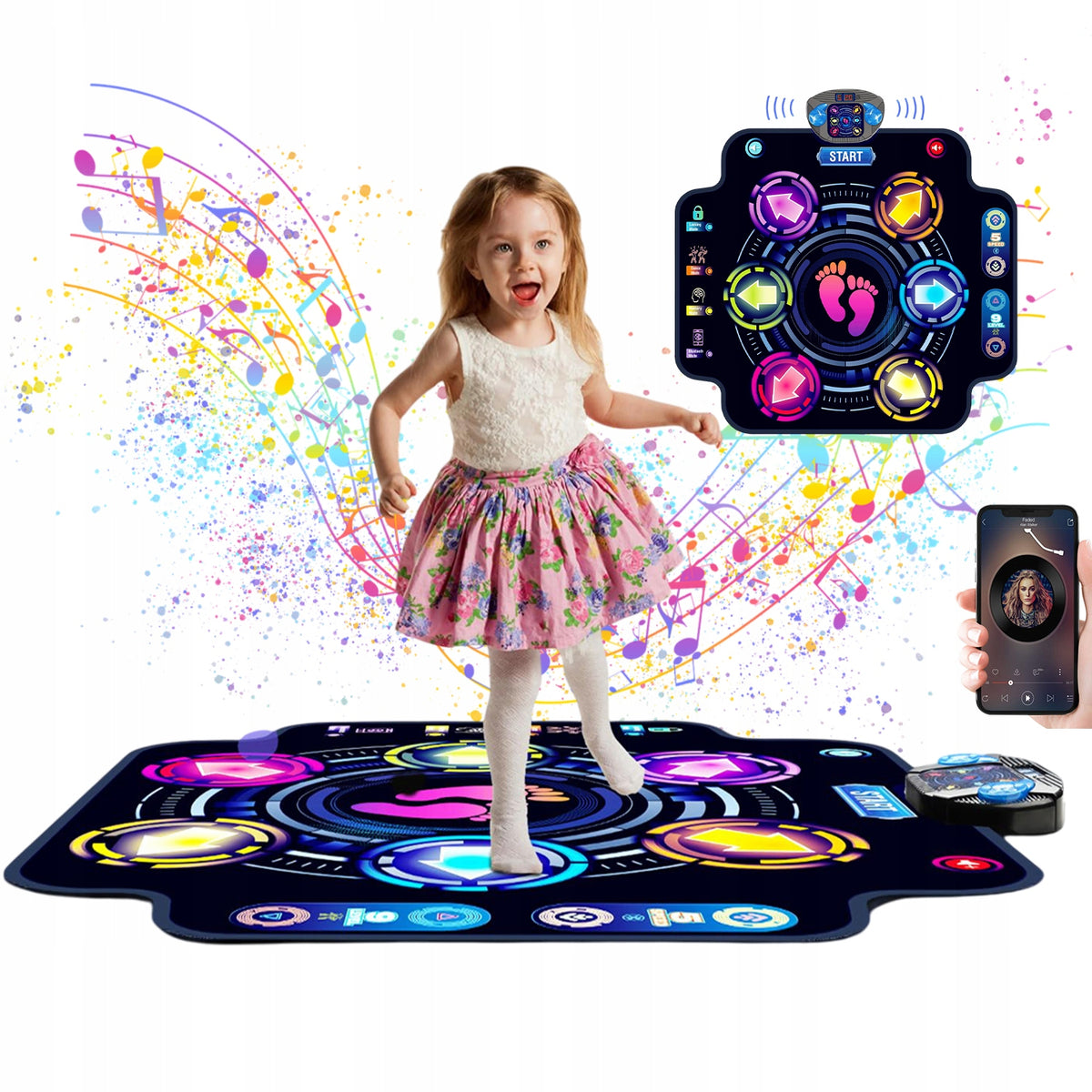BLUETOOTH DANCE MAT MUSIC GAME CHILDREN ARCADE 9 MODES