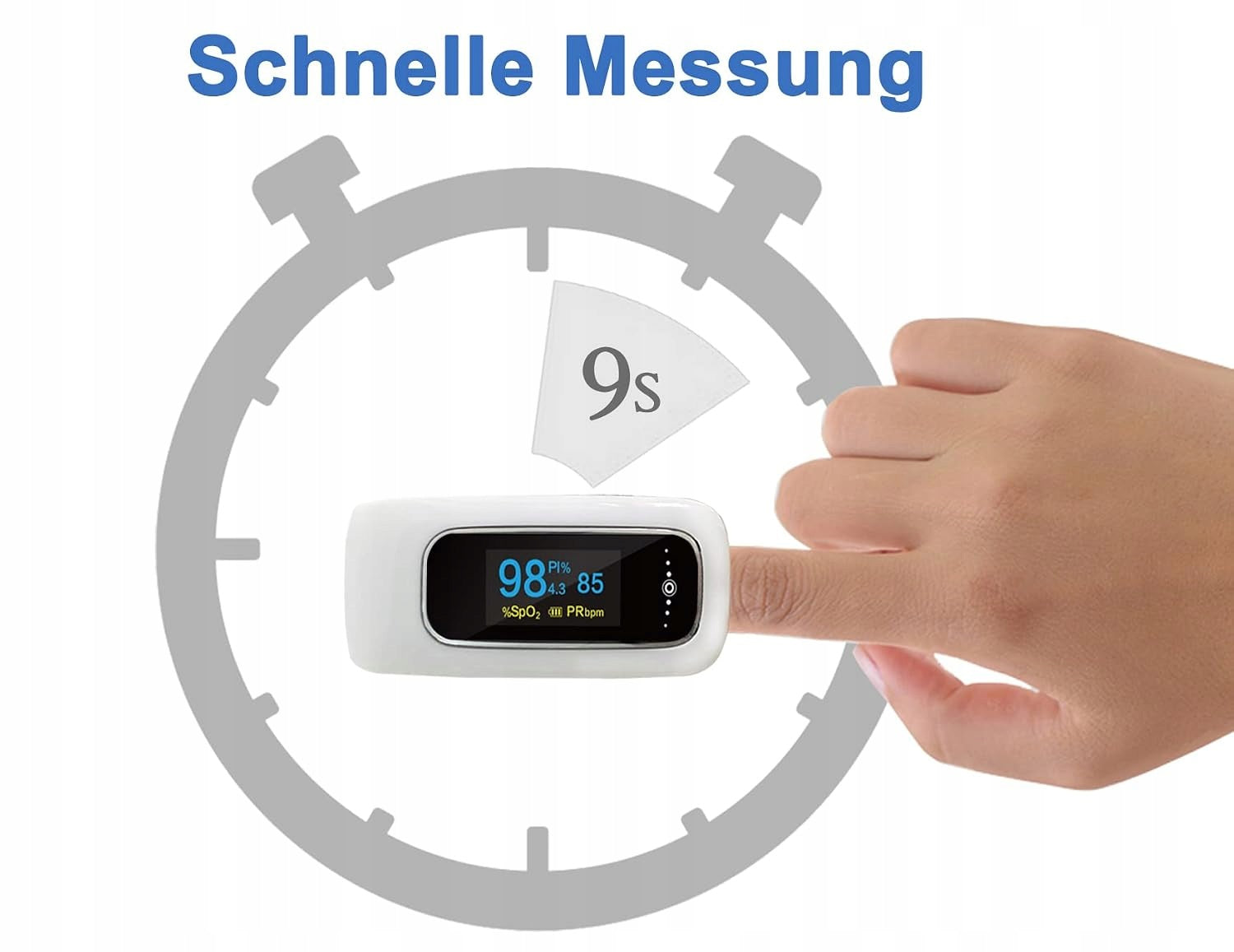 BLUETOOTH FINGER PULSE OXIMETER SMILECARE SONOSAT-F01LT Medical device no