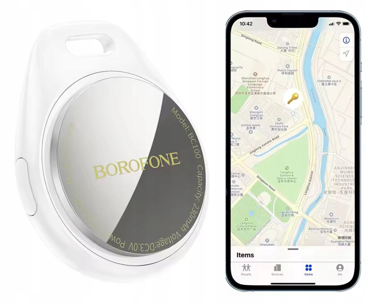 BLUETOOTH GPS LOCATOR BOROFONE BC100 APP iPHONE iPAD MAC IOS APPLE FIND