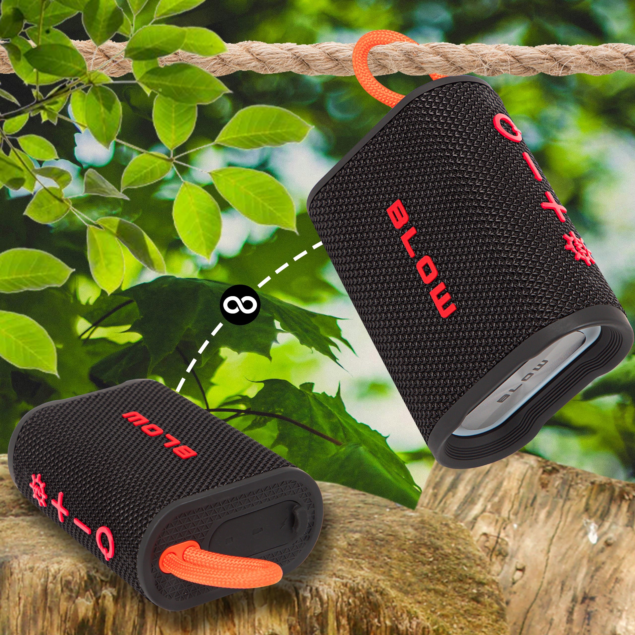 BLUETOOTH SPEAKER PORTABLE WIRELESS WATERPROOF IP67 RADIO FM USB RGB Packaging status original