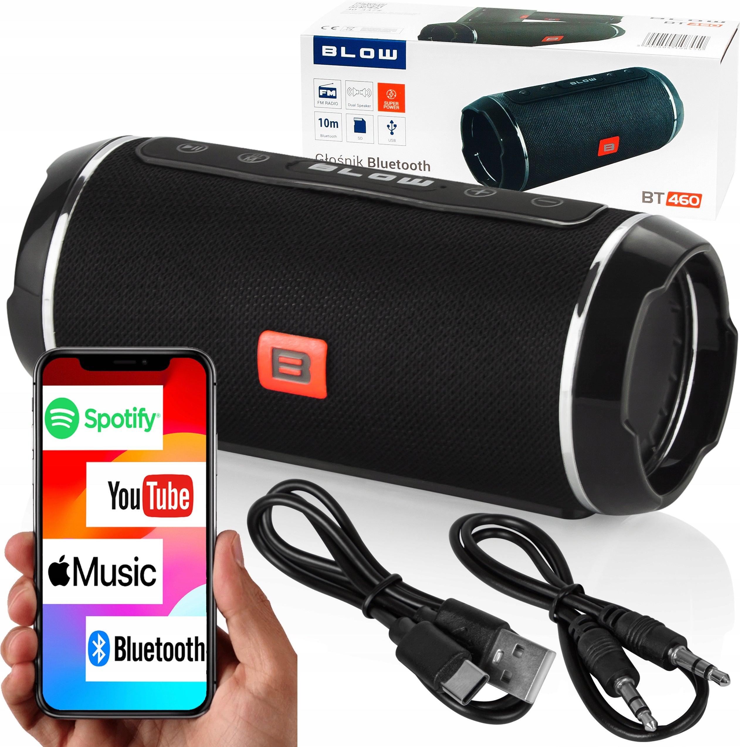 BLUETOOTH SPEAKER USB SD AUX PORTABLE WIRELESS RADIO FM TOWER BOOMBOX