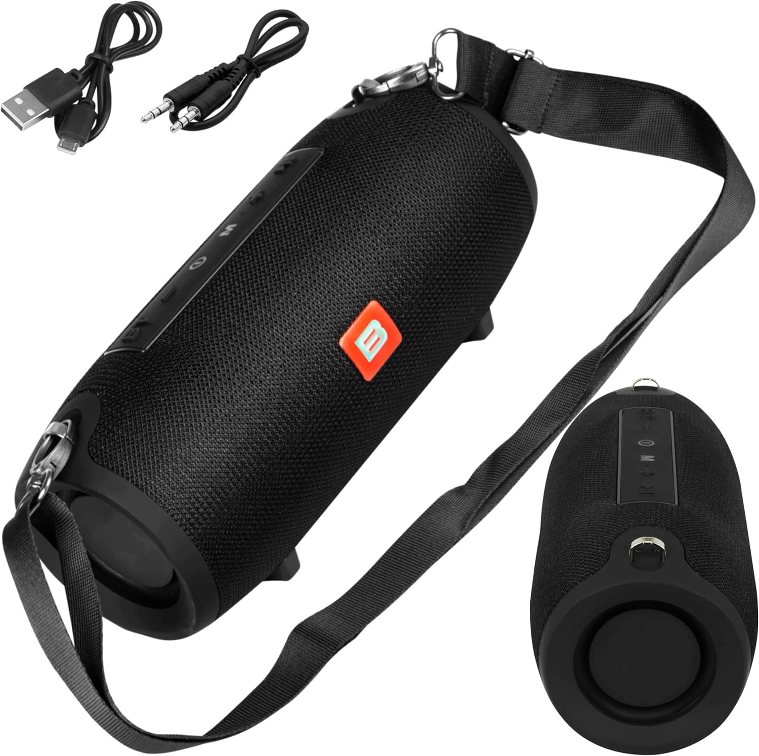 BLUETOOTH SPEAKER WATERPROOF PORTABLE SPEAKER STRONG BASS BLUETOOTH 5.0 AUX