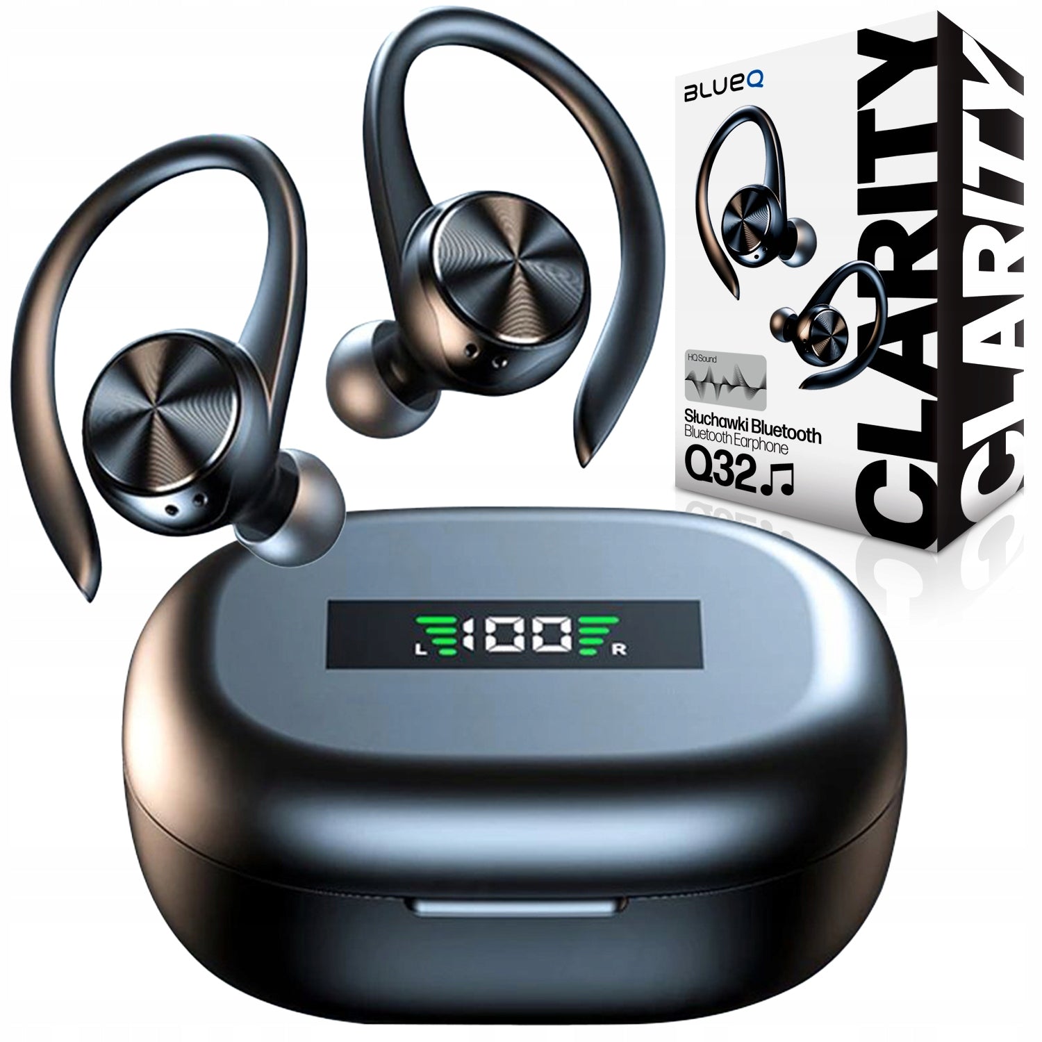 BLUETOOTH SPORTS WIRELESS IN-EAR HEADPHONES with Q32 IN-EAR bass