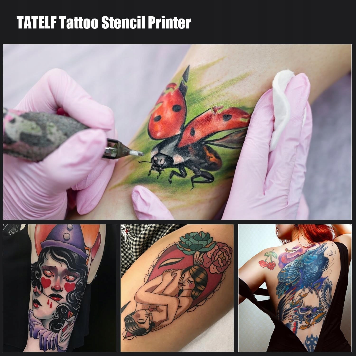 BLUETOOTH THERMAL TATTOO PRINTER A4 TEMPLATES + 10 PAPERS Packaging status original