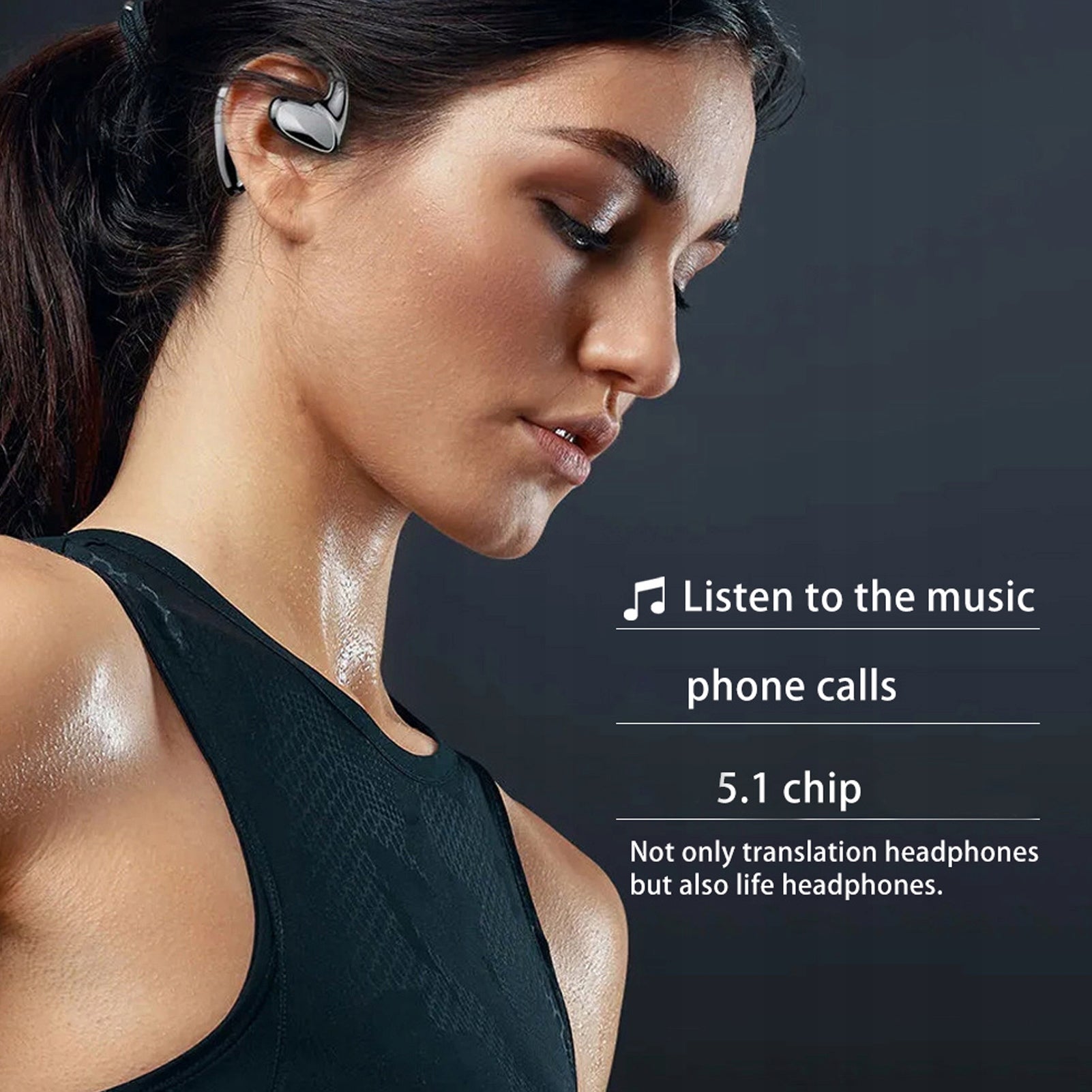 BLUETOOTH TRANSLATION HEADPHONES 5.1 144 LANGUAGE Packaging status original