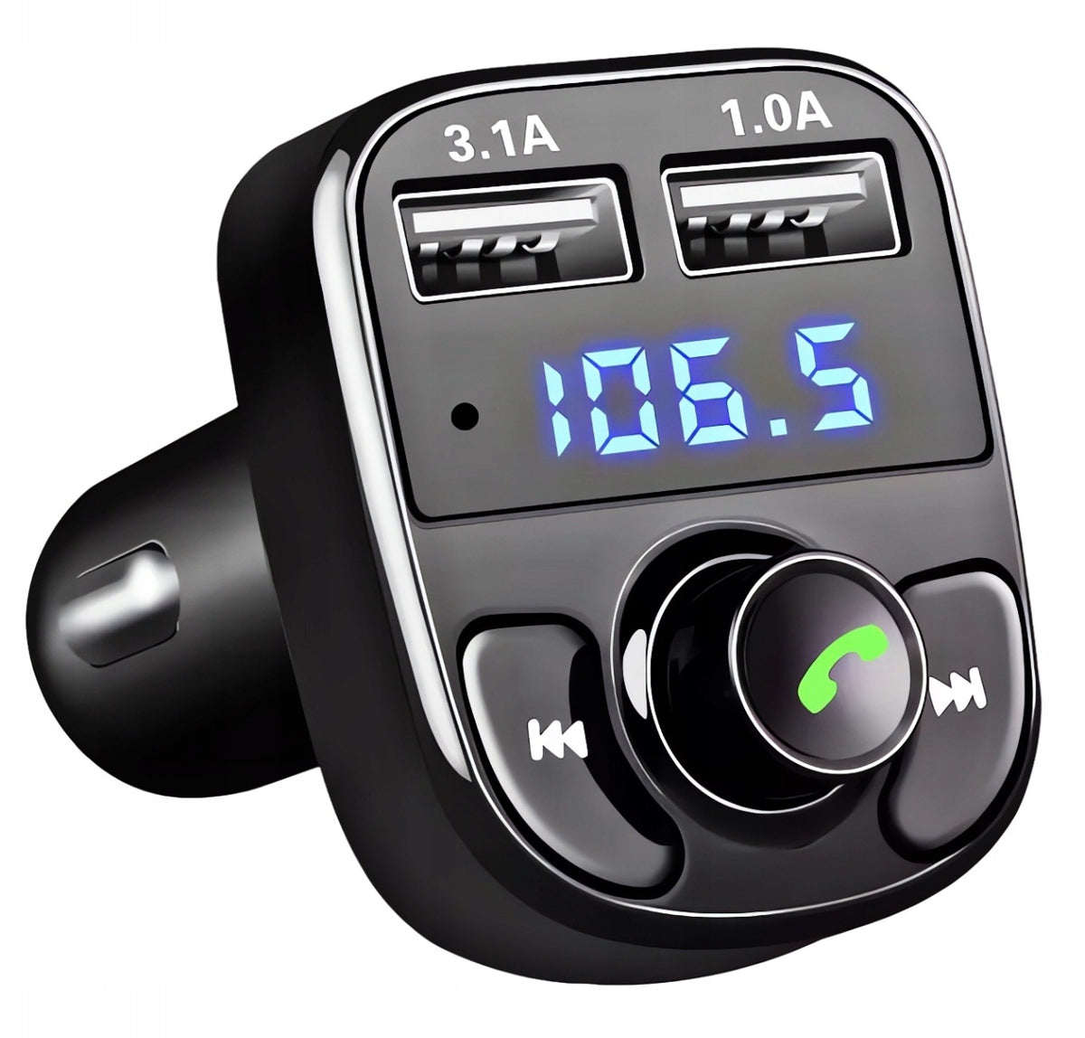 BLUETOOTH TRANSMITTER FM MP3 CHARGER PLAYER 2X USB AUDIO BT Brand AFF