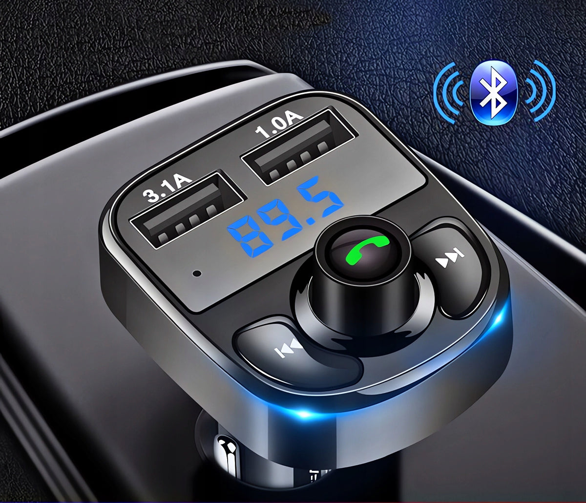 BLUETOOTH TRANSMITTER FM MP3 CHARGER PLAYER 2X USB AUDIO BT Product weight with unit packaging 0.1 kg